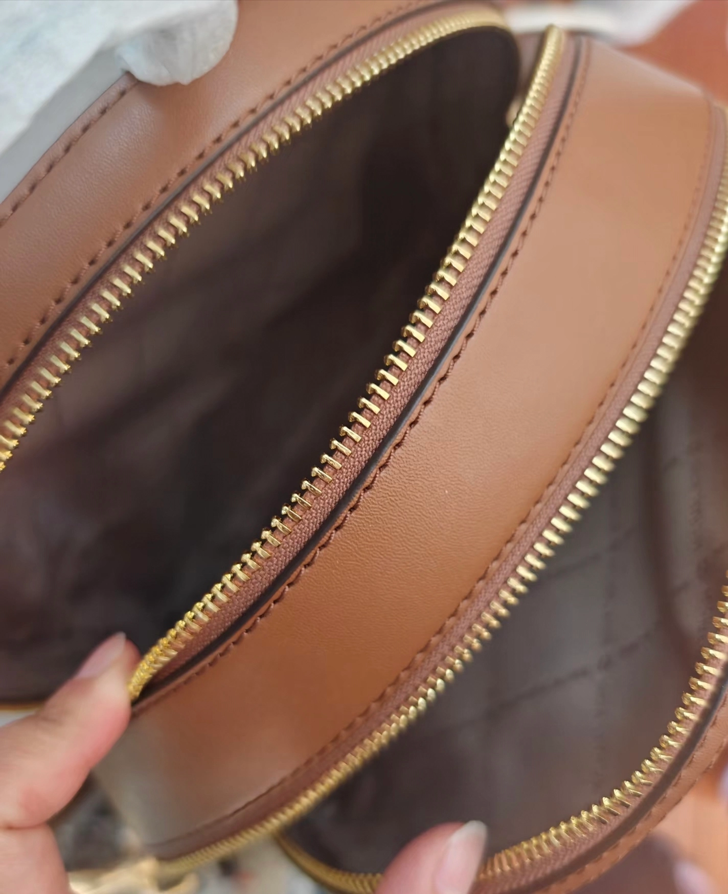 custom review-MICHAEL KORS Jaycee Холст и Кожа Рюкзак Женские Коричневый