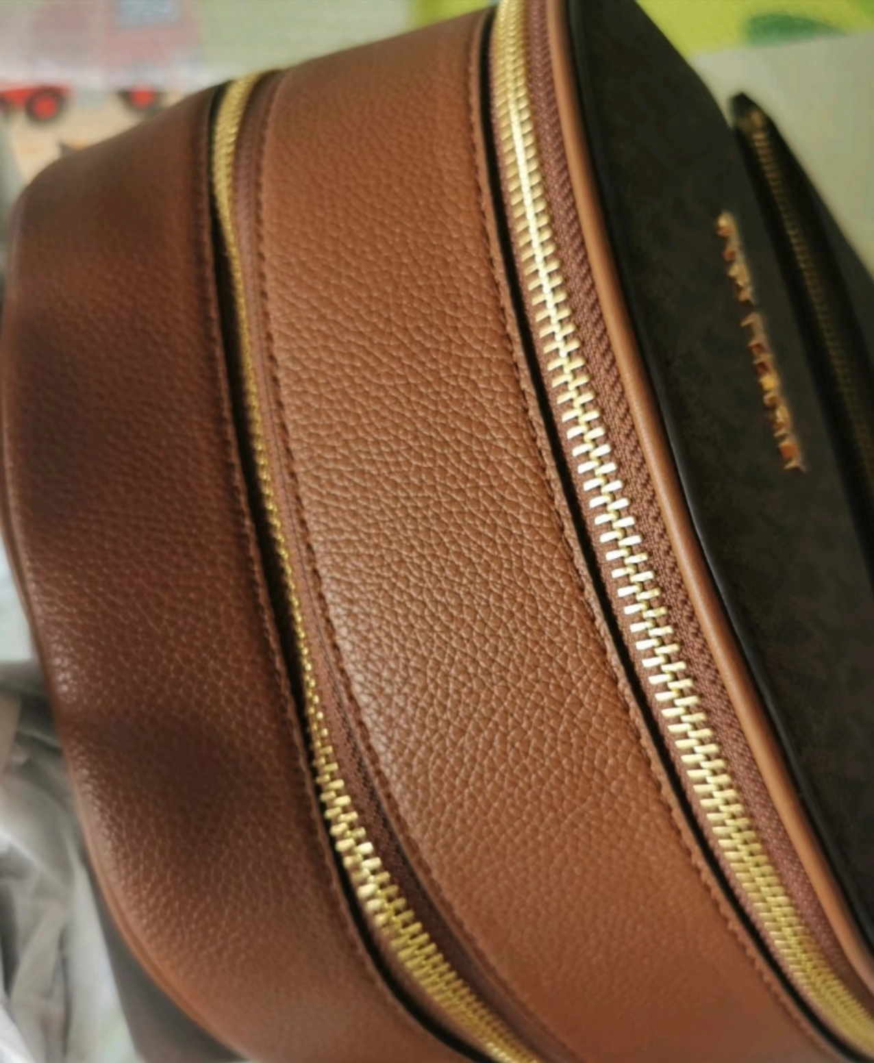 custom review-MICHAEL KORS Jaycee Холст и Кожа Рюкзак Женские Коричневый