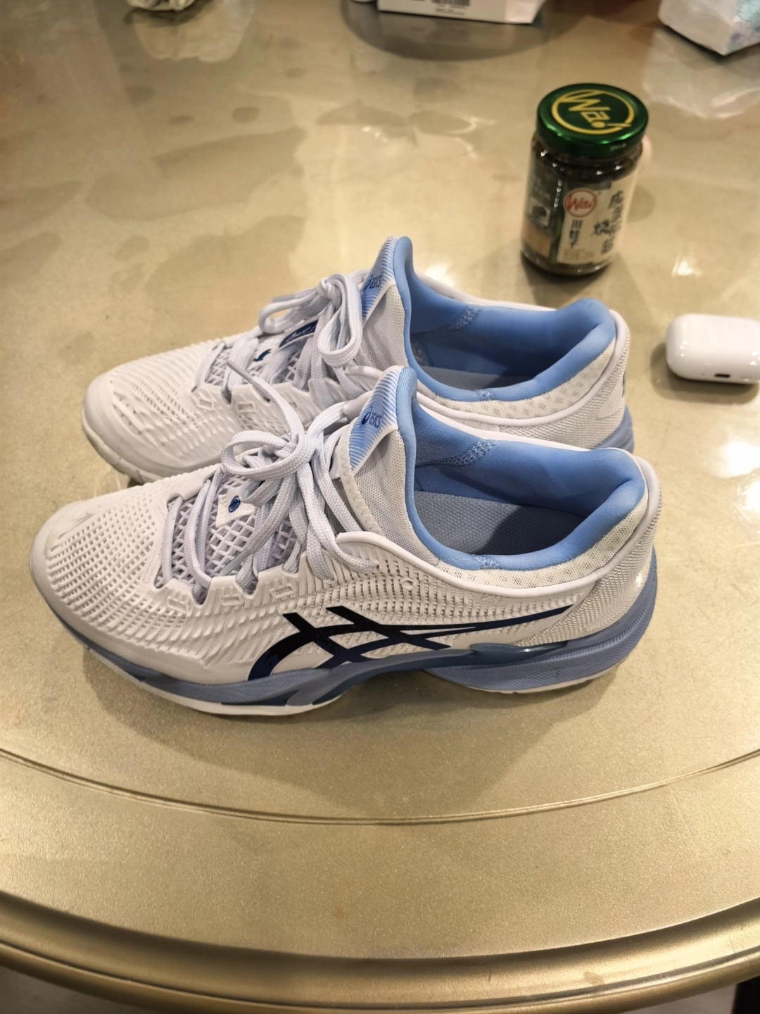 custom review-Asics Court FF 3 Novak Износостойкие Низкие Теннисные Кроссовки Мужские Белые и Синие
