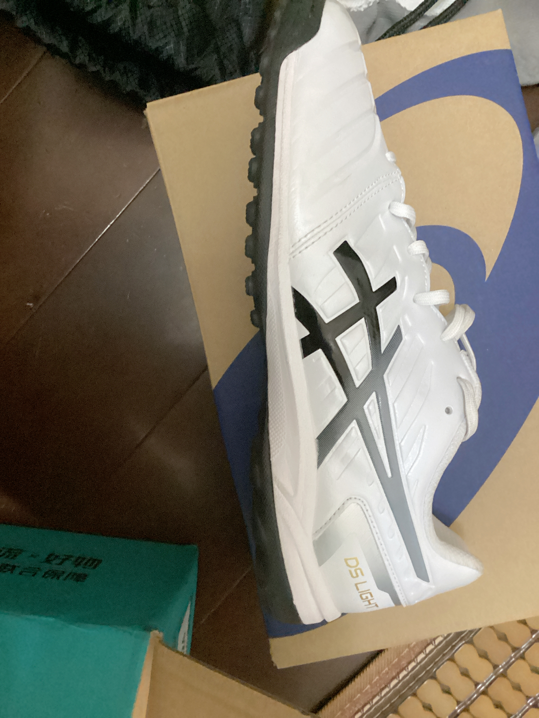 custom review-Asics Ds Light Club TF Шипы Искусственная кожа Устойчивая к истиранию Дышащие Футбольные бутсы Унисекс Белый Черный