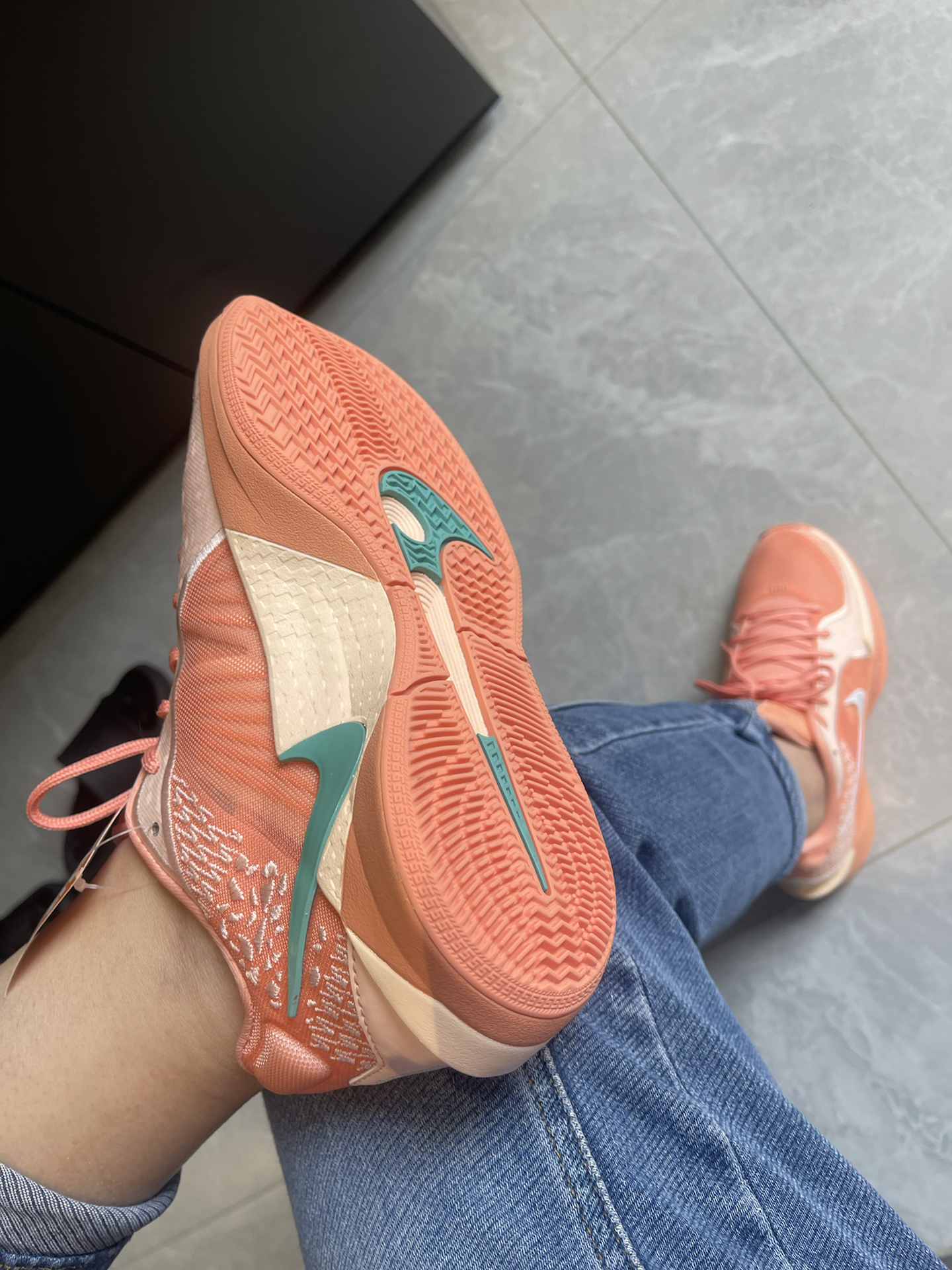 custom review-Nike Sabrina 2 'Абрикос Агат' Slip-resistant Abrasion-resistant Low-top Баскетбольные кроссовки Женские Orange