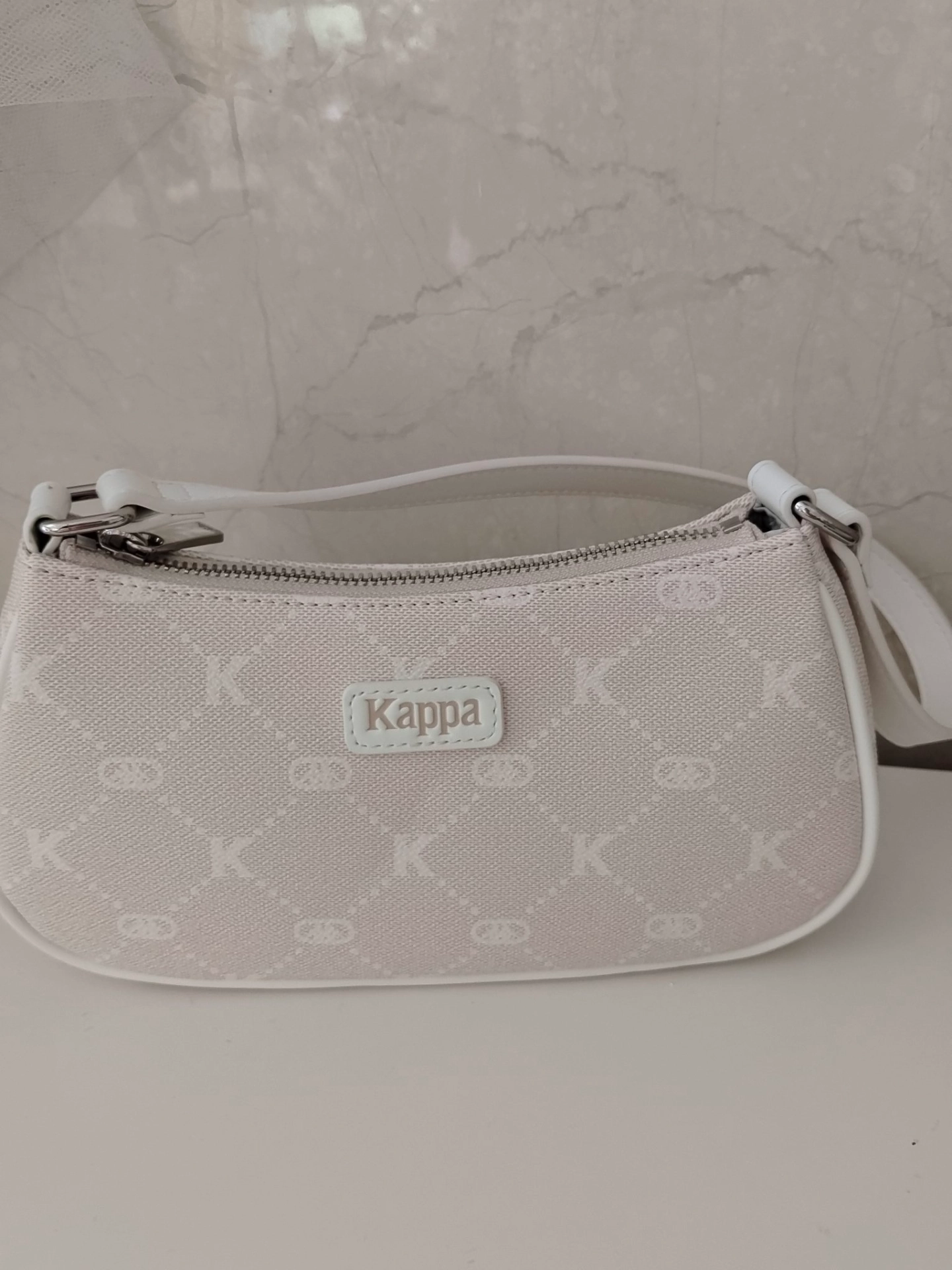 custom review-KAPPA Матовая кожа Сумка Сумка через плечо Стандартная Женская Milkshake Белый