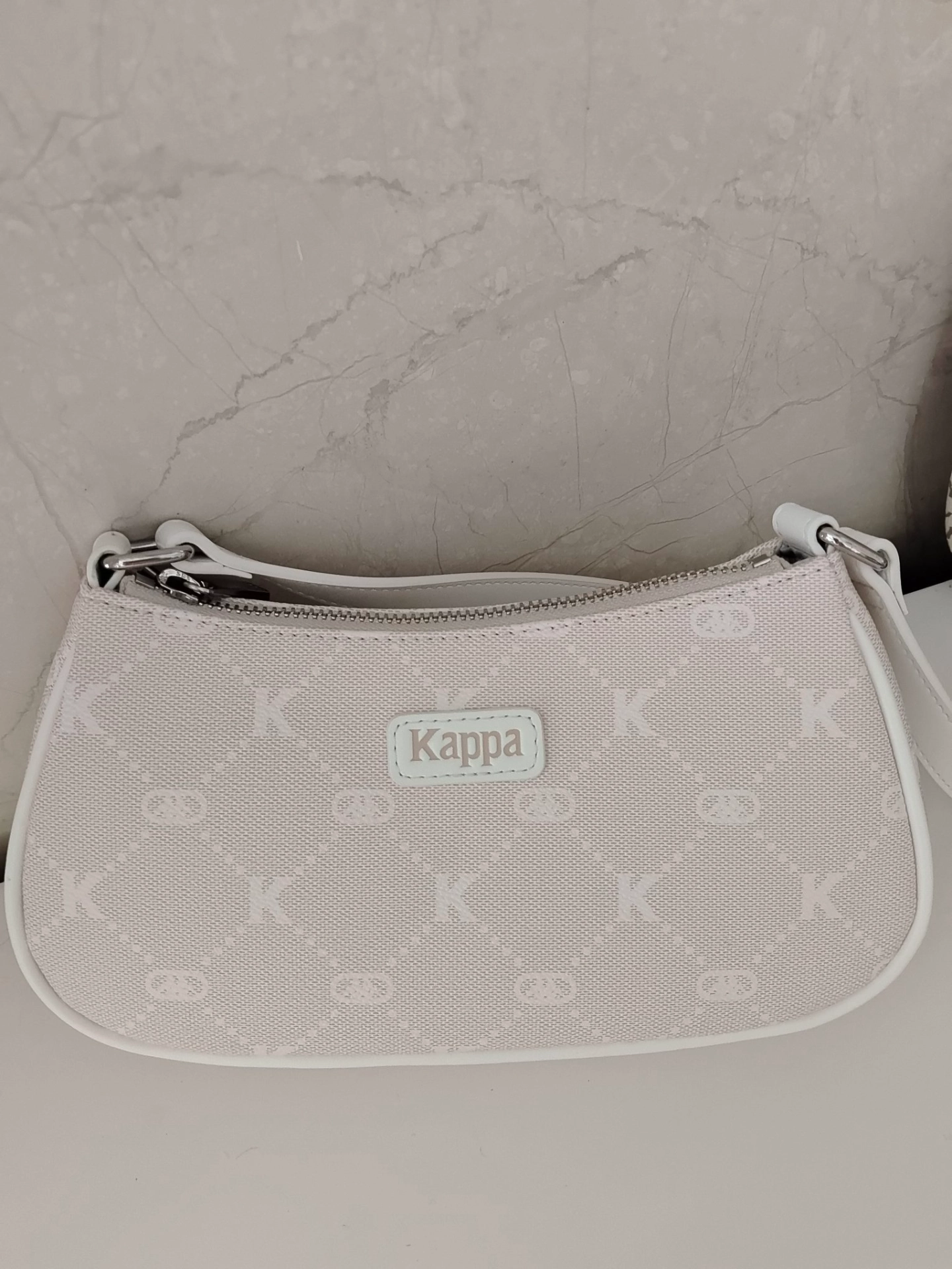 custom review-KAPPA Матовая кожа Сумка Сумка через плечо Стандартная Женская Milkshake Белый