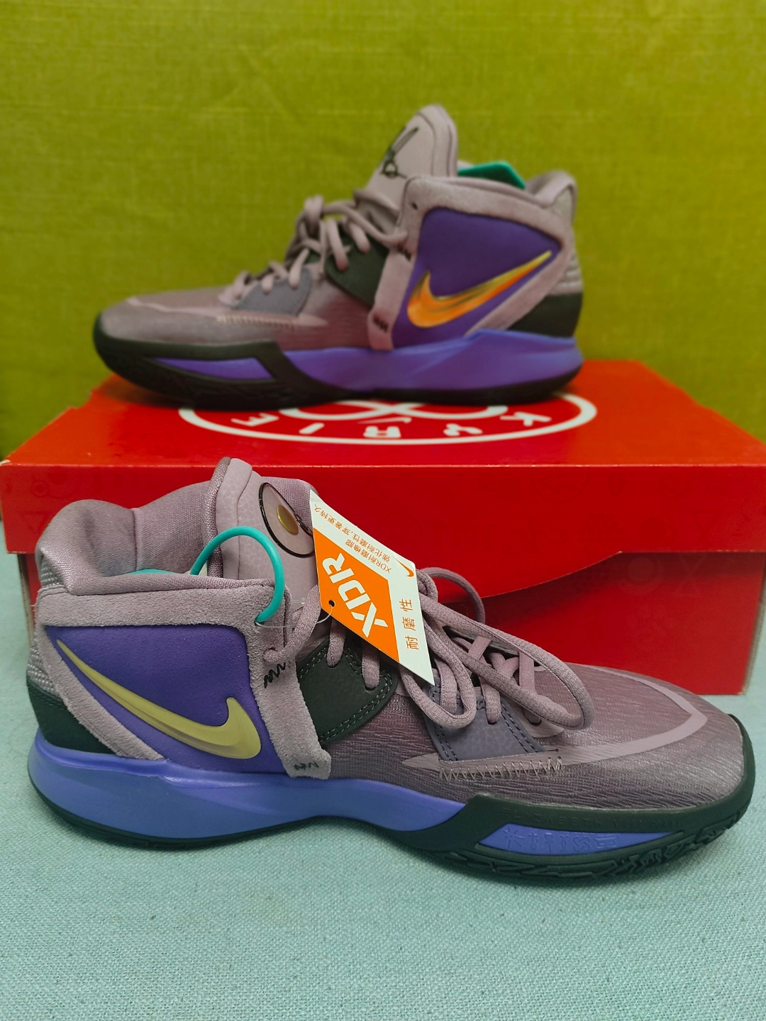 custom review-Nike Kyrie 8 Infinity EP 'Вселенная' Kyrie 8 Universe MID Баскетбольные кроссовки Unisex Фиолетовый Азиатская версия