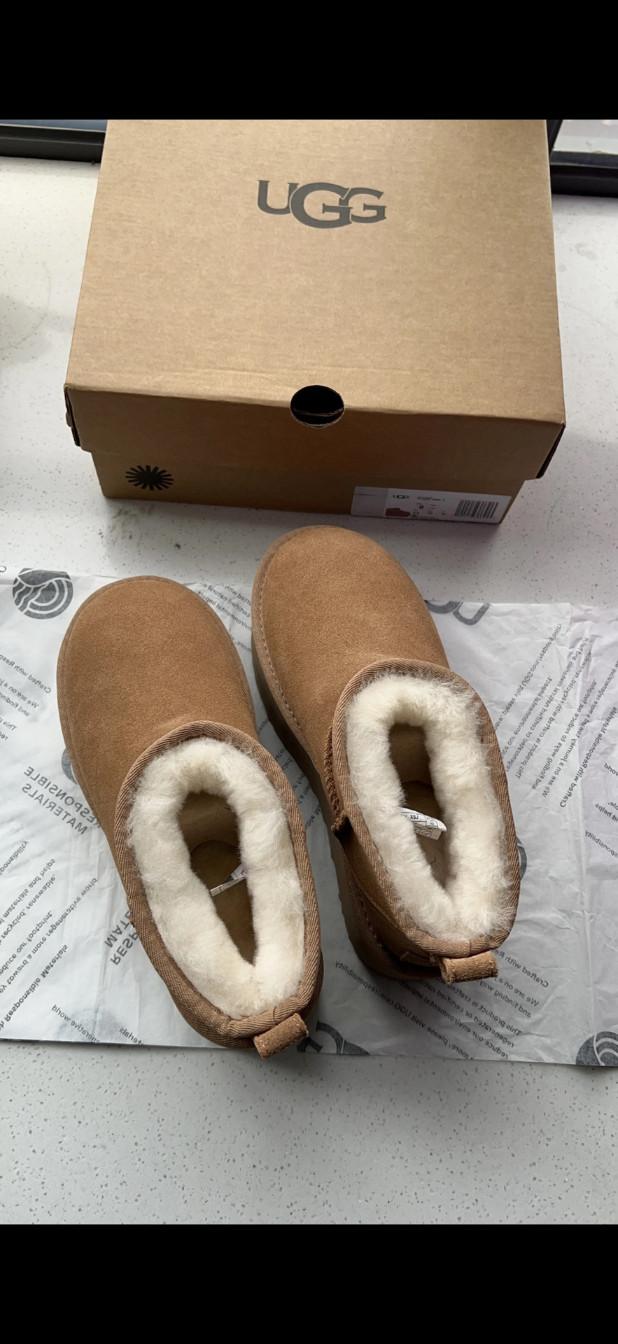 custom review-UGG Короткие Снежные Ботинки Женские Каштановые