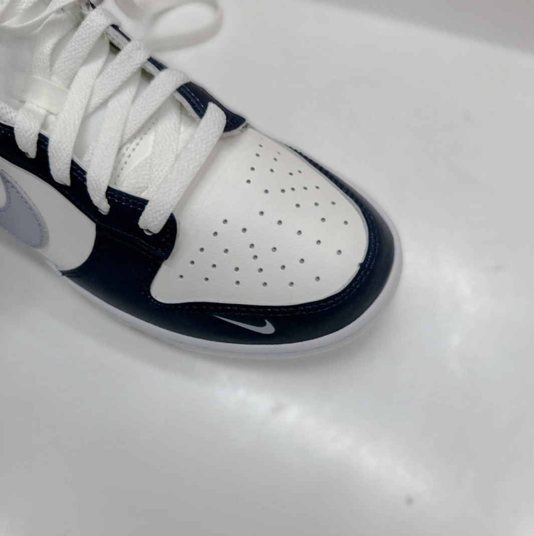 custom review-Nike Dunk Low 'Armory Темно-синий' Противоскользящие Устойчивые к истиранию Низкие Кроссовки для скейтбординга Женские Белые Синие