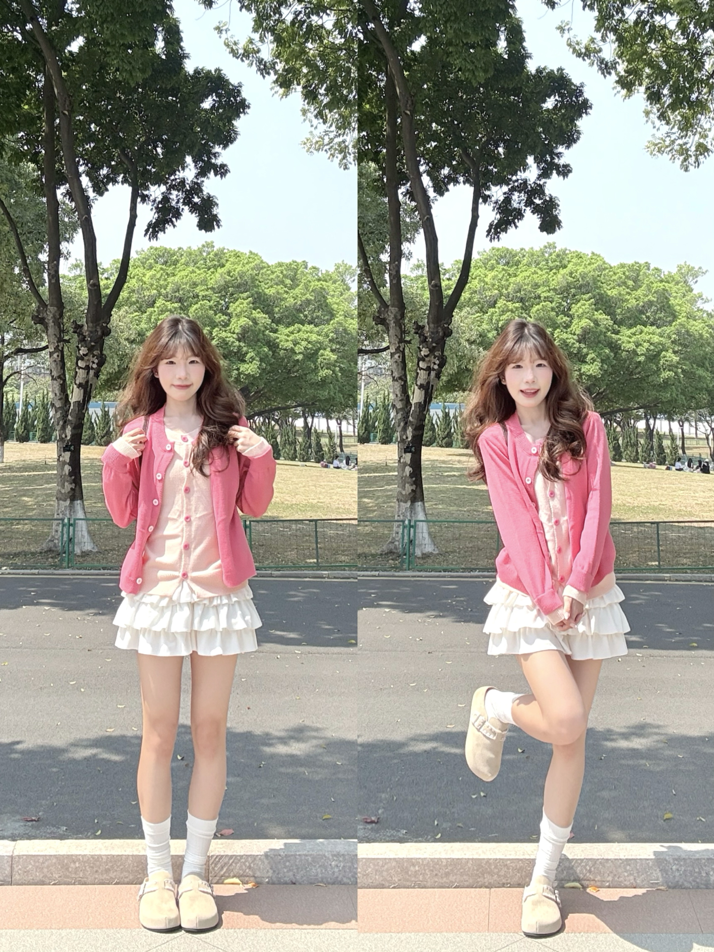 165cm🌸粉嫩春天被问爆的穿搭~勃肯鞋才是隐藏王者!
