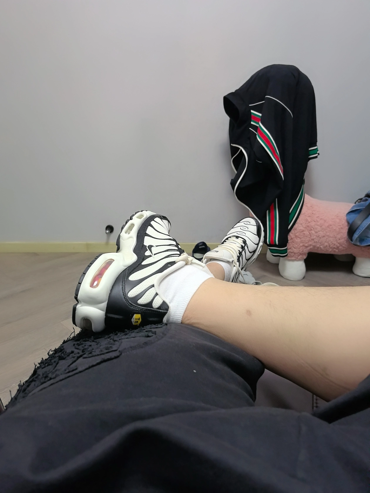 custom review-Nike Air Max Plus Устойчивый к истиранию Низкий Топ Casual Унисекс Белый Черный