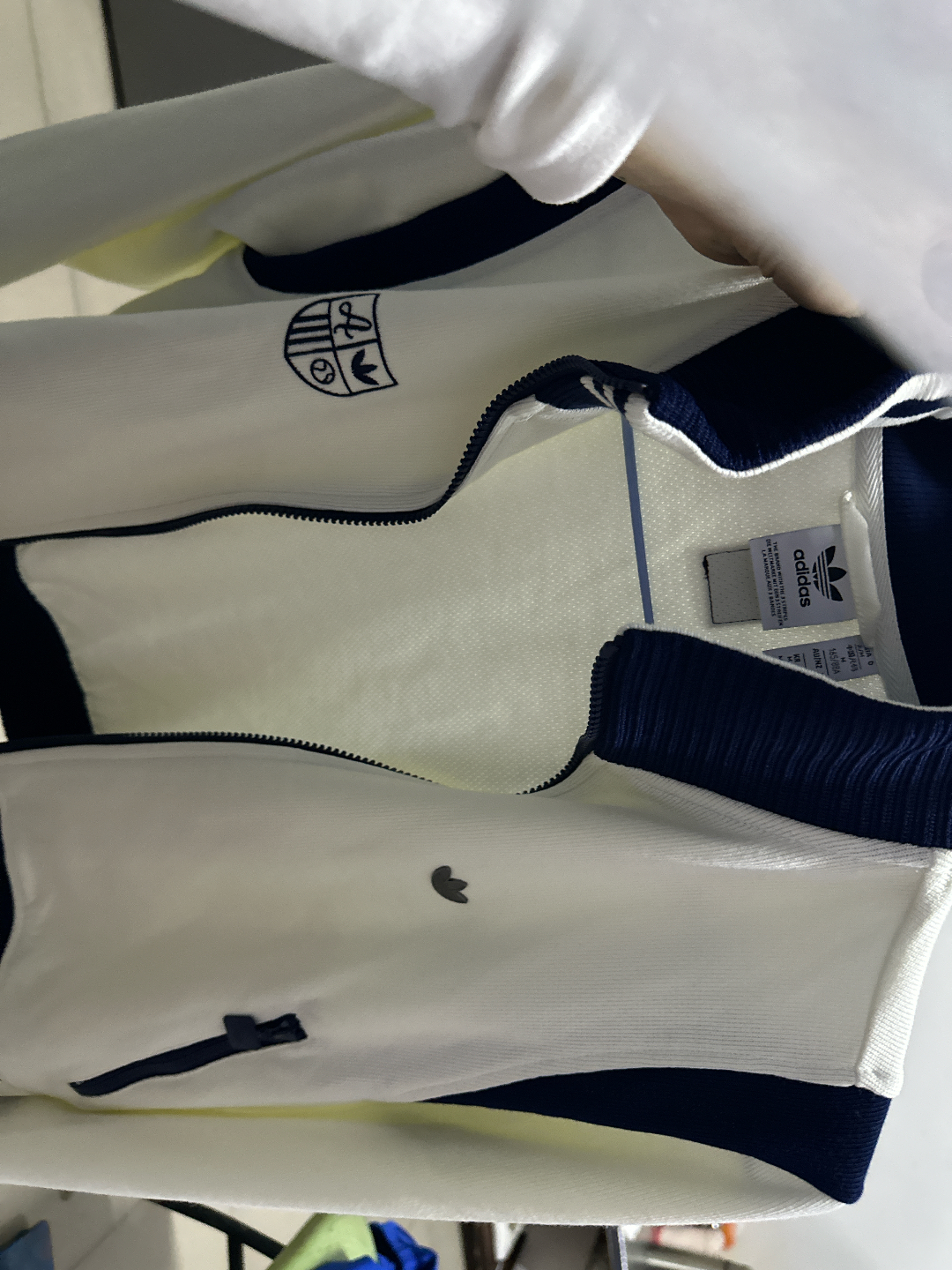 custom review-Adidas Originals RETROTRACK Топ Sporty Клуб Куртки Пальто Женские Нефритовый Белый