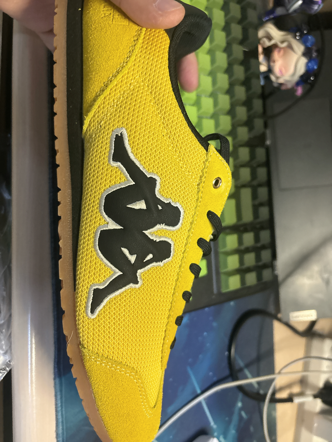 custom review-KAPPA O.Lite70 Спина до Спины Устойчивые к истиранию Низкие Кроссовки для скейтбординга Унисекс Желтый Черный