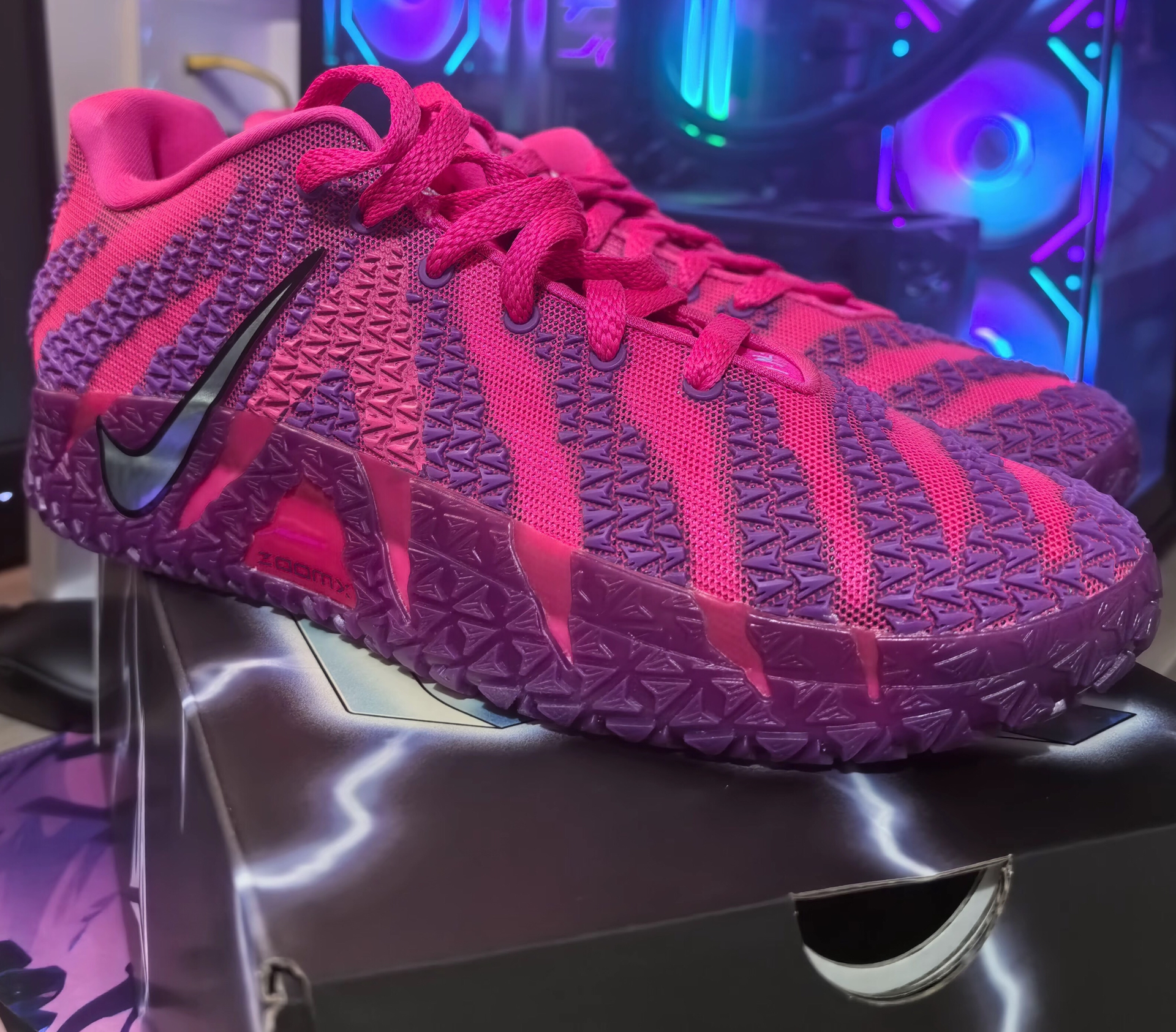 custom review-Nike Ja Morant 3 Rebound Баскетбольные кроссовки Мужские Розовый Фиолетовый