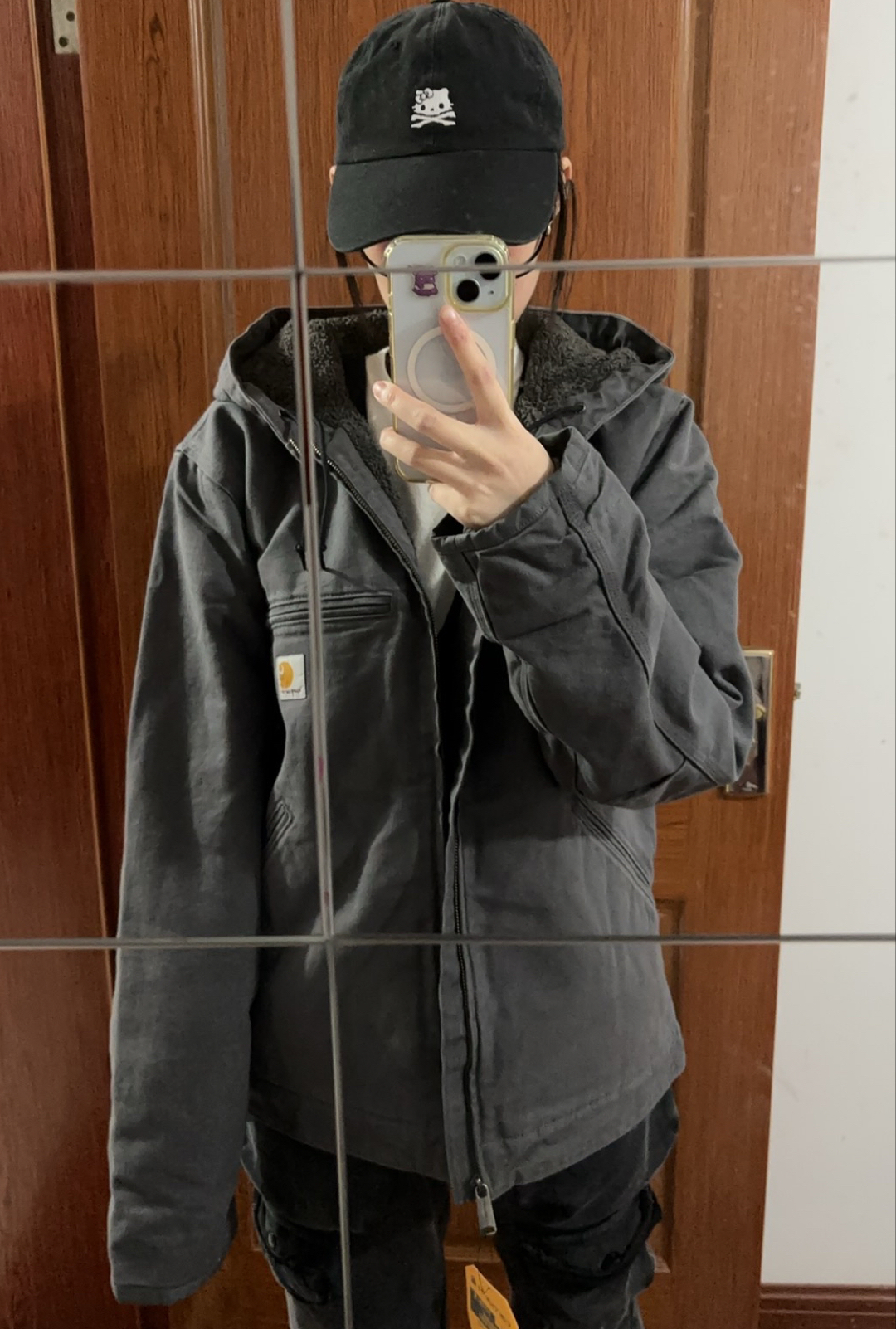 custom review-Carhartt 104392 J141 Улучшенный промытый утка с подкладкой из шерпы Sierra куртка уровень 3 устойчивая к холоду свободный крой мужской