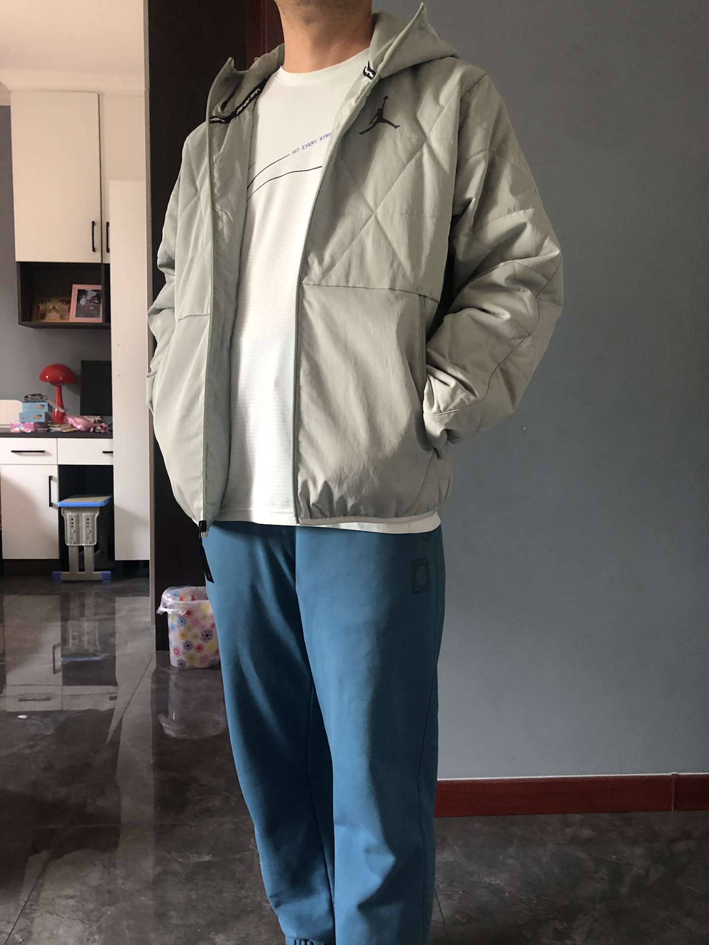 custom review-Jordan Sport Хлопковый пуховик Мужской Horizon Зеленый