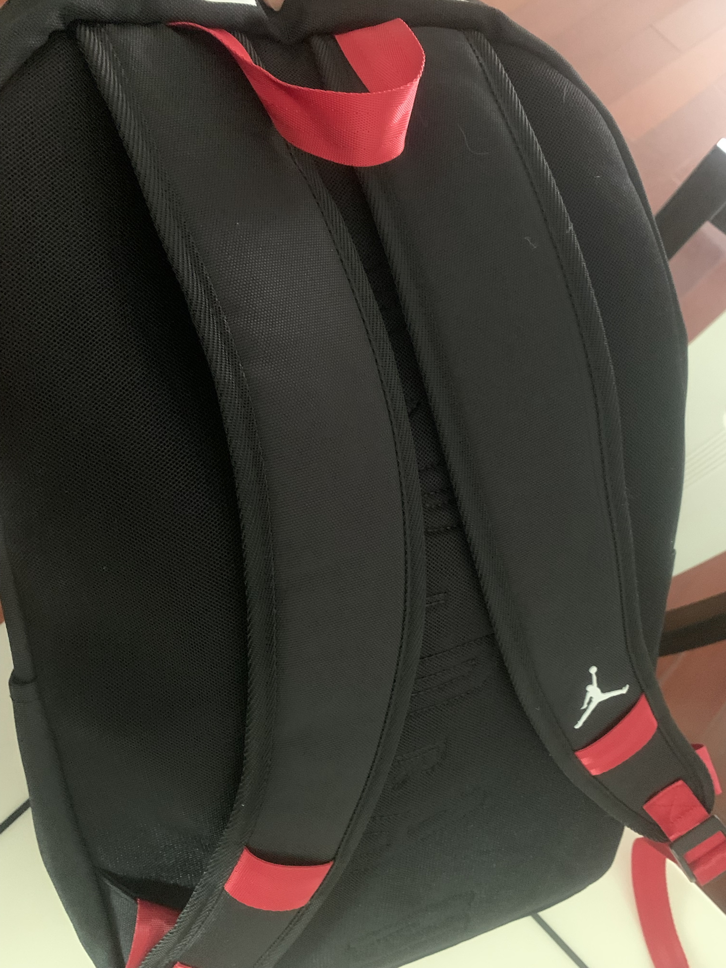 custom review-Jordan Полиэстер Рюкзак Стандартный (Standard) Унисекс Черный Красный