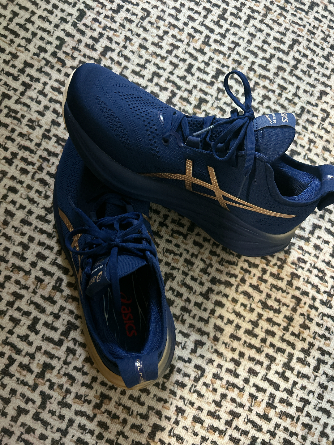 custom review-ASICS Гель Nimbus 26 Отскок Низкий Топ Марафон Беговые кроссовки Мужские Темно-синие