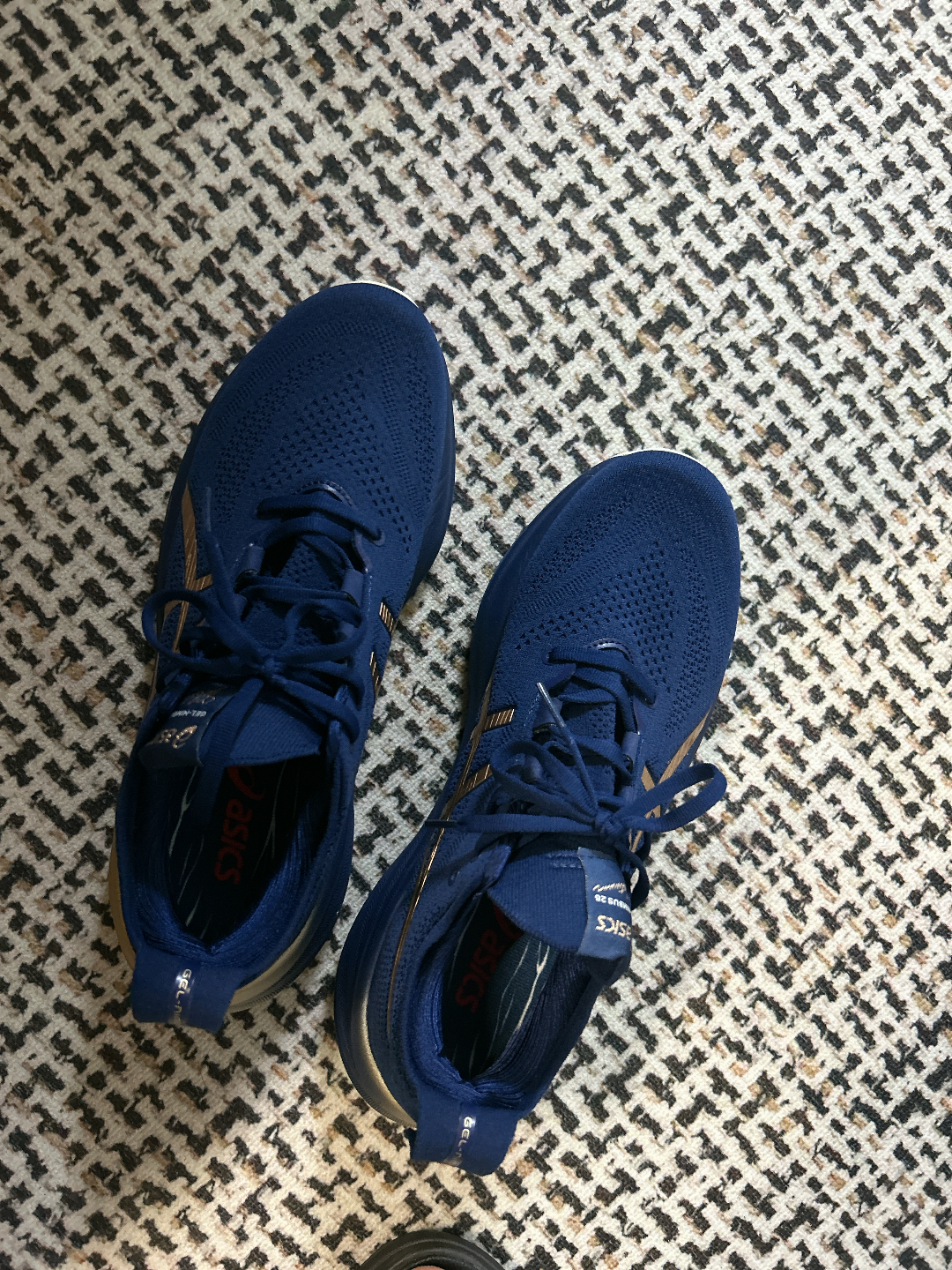 custom review-ASICS Гель Nimbus 26 Отскок Низкий Топ Марафон Беговые кроссовки Мужские Темно-синие