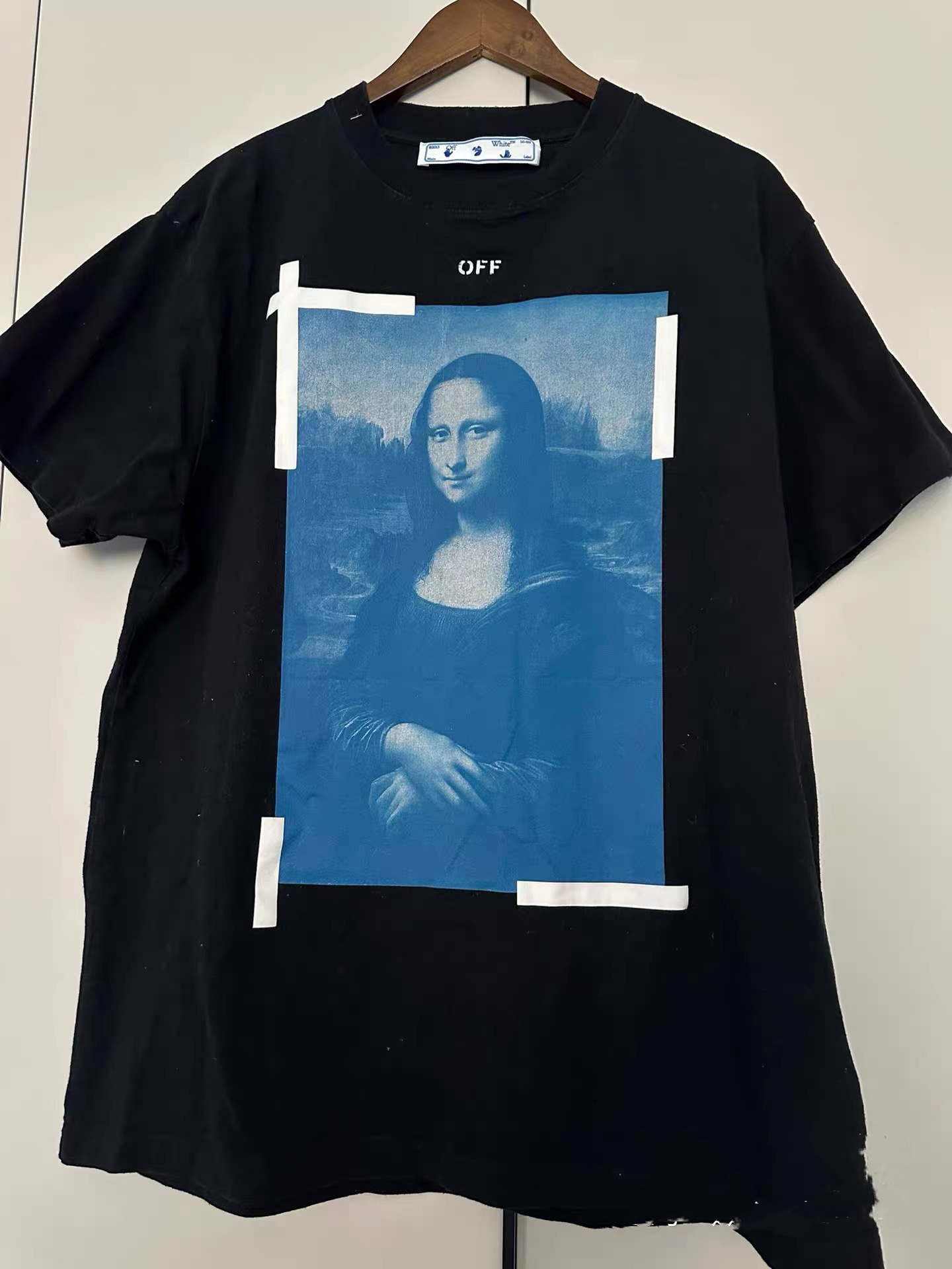 off-white蒙娜丽莎t恤深度体验:油画印花竟然耐洗如新?🔥