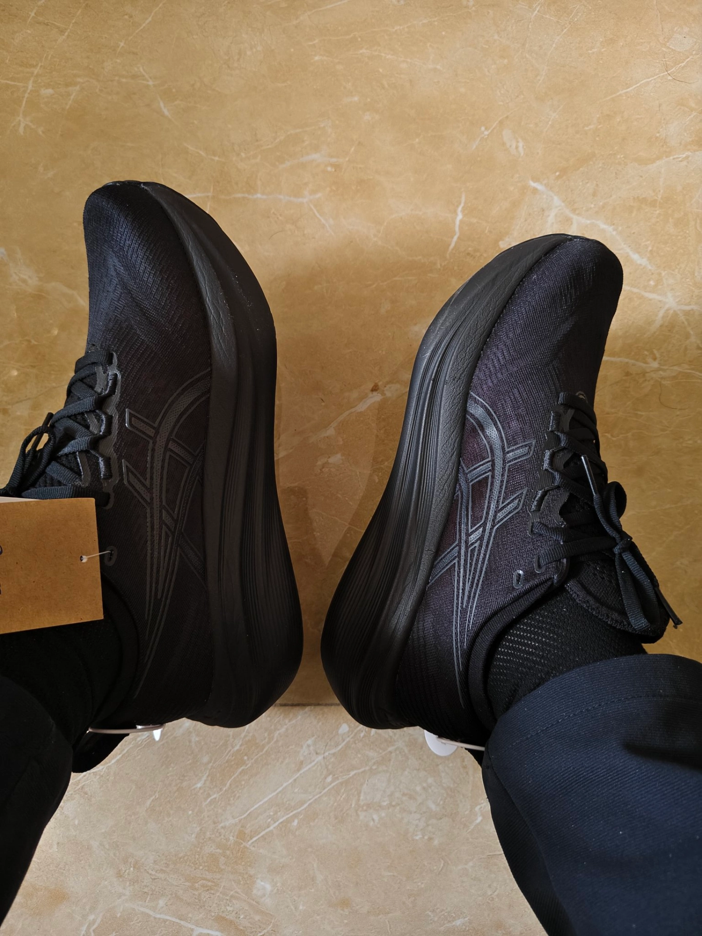 custom review-ASICS Гель Nimbus 27 Беговые кроссовки Низкий Топ Черный Мужской