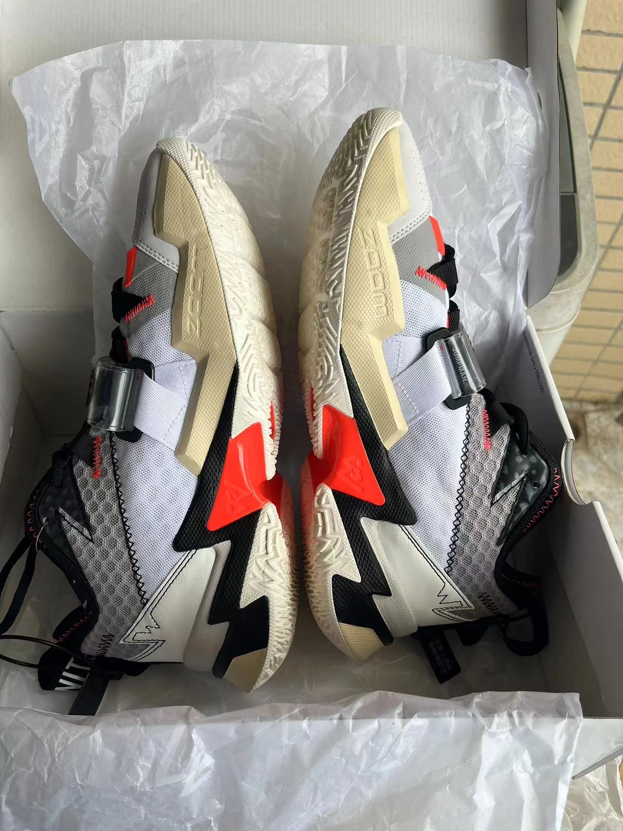 custom review-Джордан Why Not Zer0,3 PF Russell Westbrook 3 Амортизация MID Топ Баскетбольные кроссовки Унисекс Белый Серый Азиатская Версия