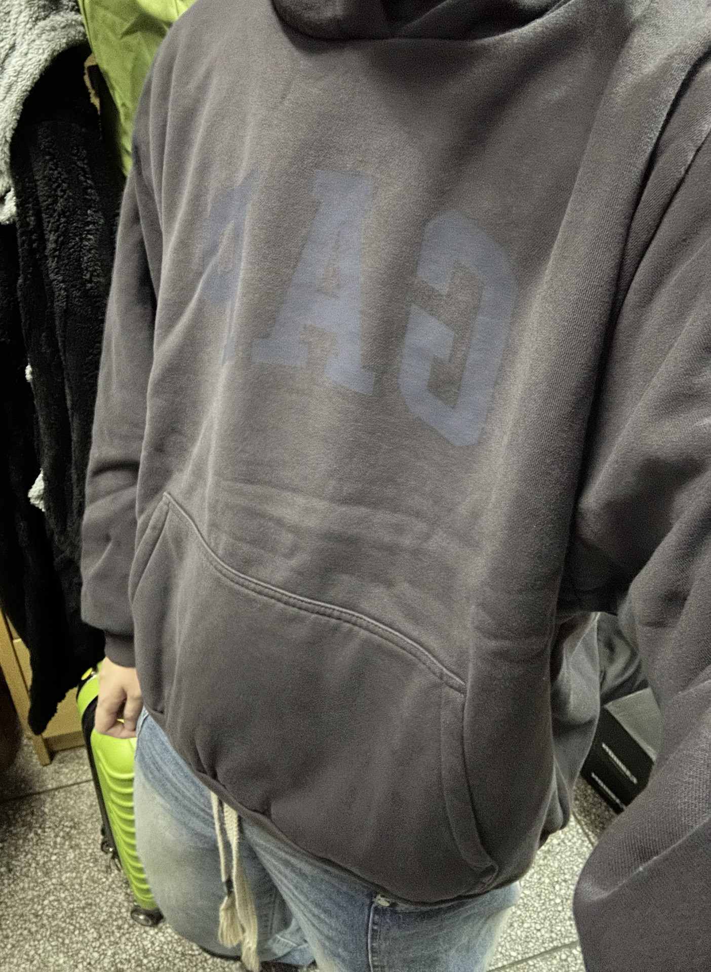 custom review-YEEZY x Gap X Balenciaga Dove Shrunken Hoodie Sweatshirt Осенний Унисекс Черный