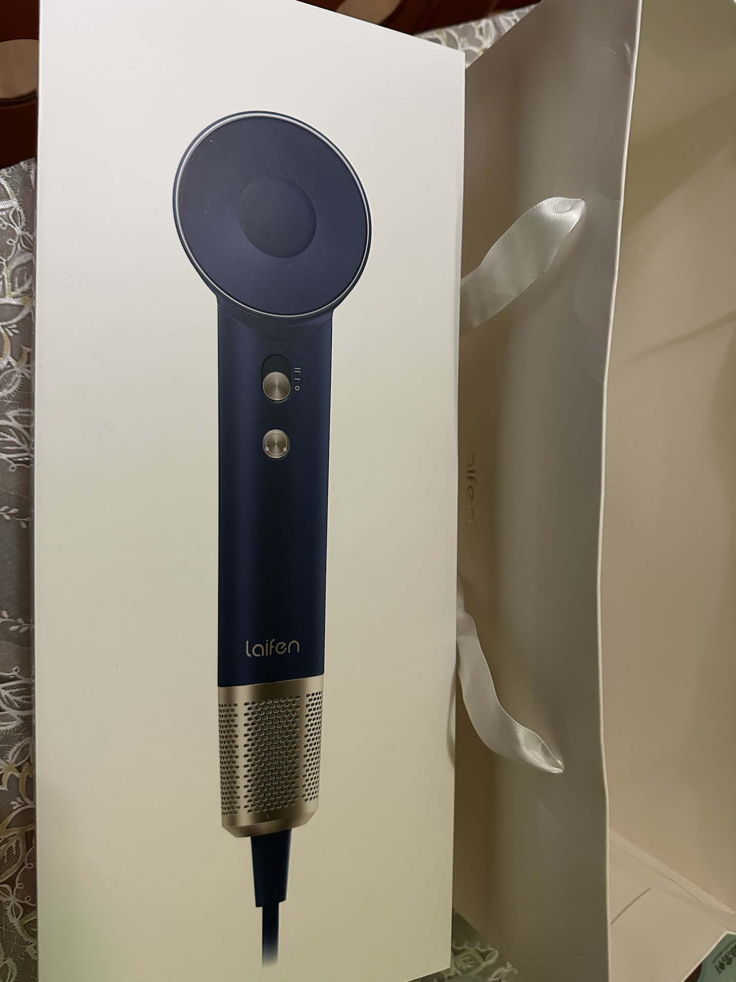 custom review-Laifen Фены 1500W Синий Золото Коробка Высокая Скорость Быстросохнущий Черный Технология High Speed