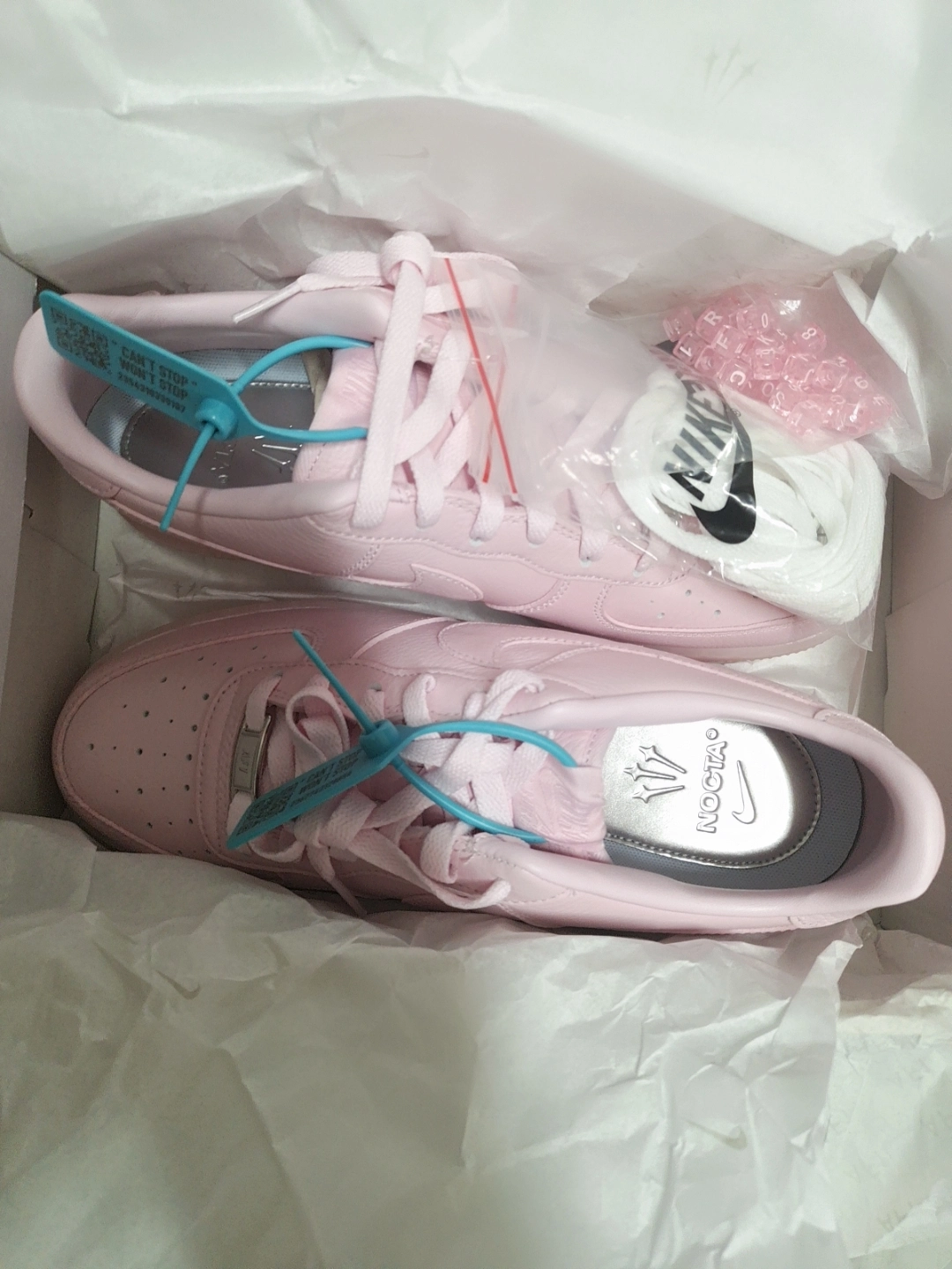 custom review-Drake NOCTA x Nike Air FORCE 1 Нижняя юбка Устойчивый к истиранию Низкий топ Детские повседневные кроссовки Розовый