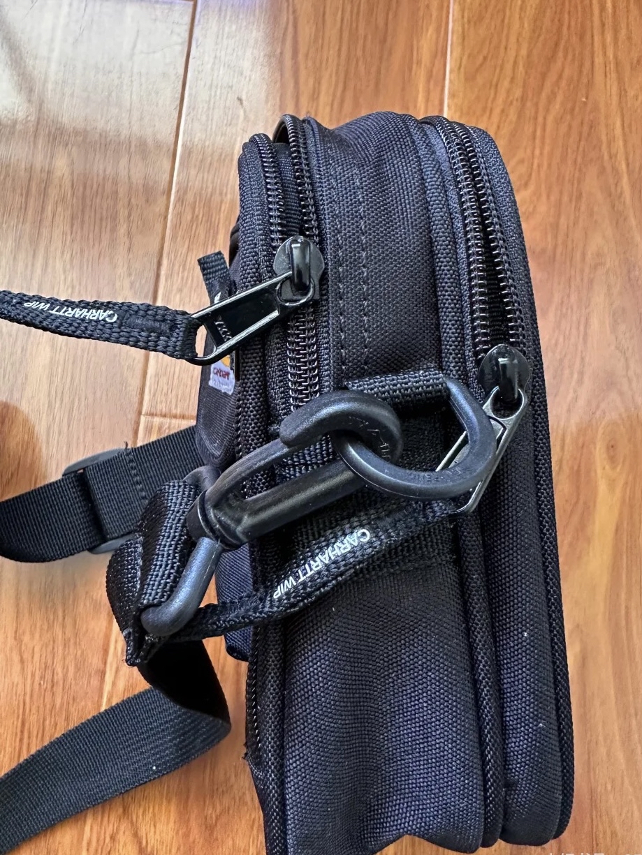 custom review-Carhartt WIP Полиэстер Нейлоновые Сумки через плечо Сумка на плечо Мужская Черная