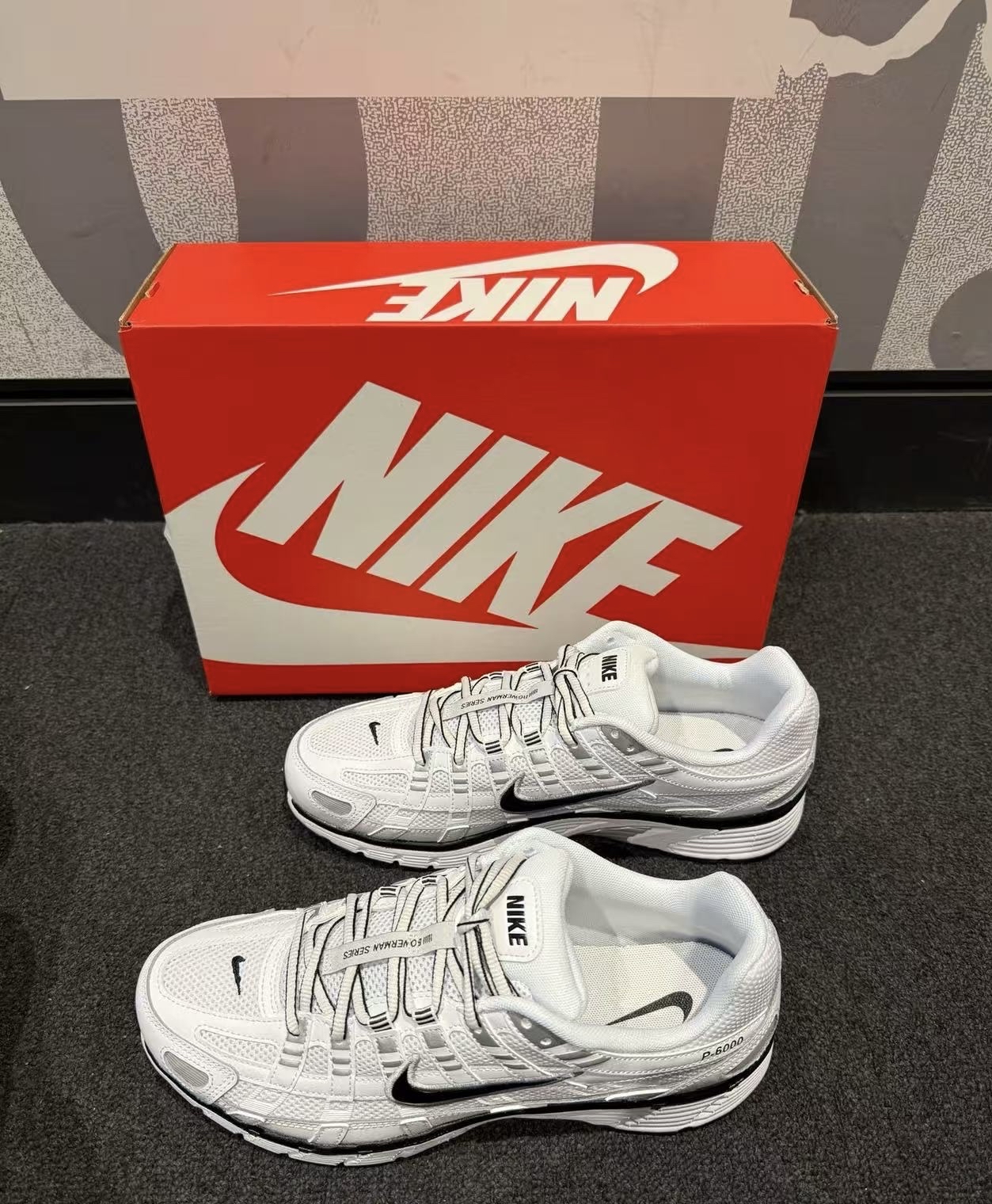 custom review-Nike P 6000 Slip Resistant Abrasion Resistant Low Top Casual City Commute Running Shoes Unisex Silver White Найк P 6000 Противоскользящий Устойчивый к истиранию Низкий Топ Повседневный Городской Коммутирование Беговые кроссовки Унисекс Серебряный Белый