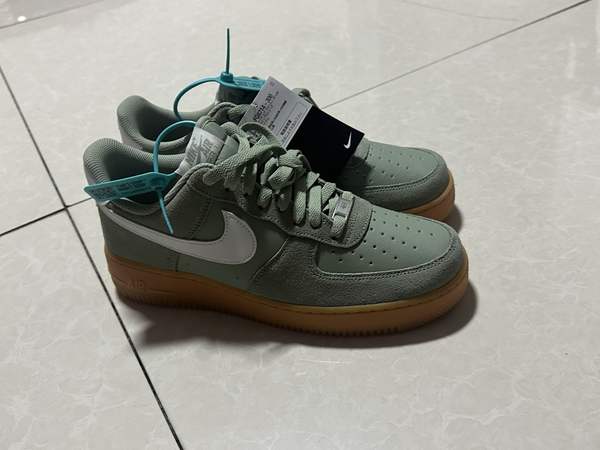 custom review-Nike Air FORCE 1 Slip-on Устойчивый к истиранию Низкий Топ Скейтбординг Мужской Зеленый