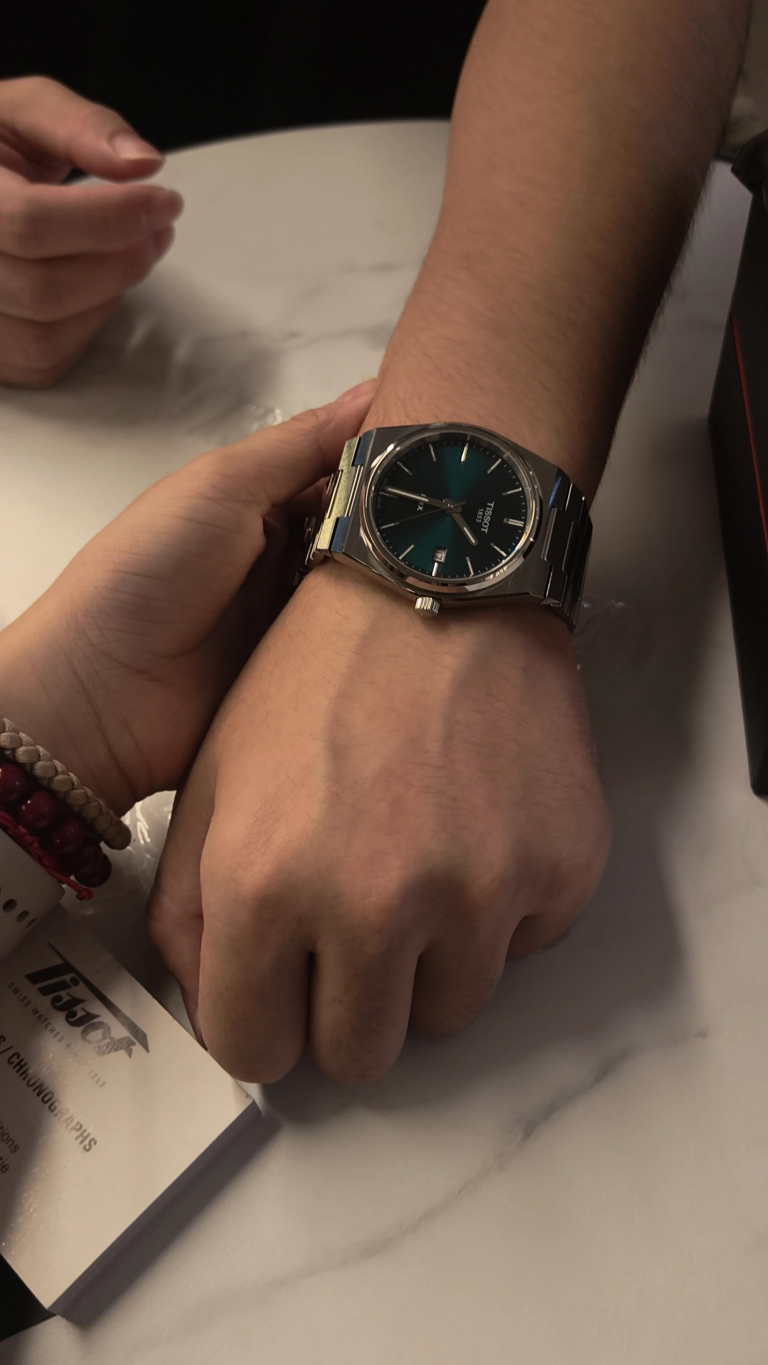 custom review-Tissot PRX Super Player Series Кварцевый механизм Мужские часы Циферблат 40 мм Зеленый Нержавеющая сталь Корпус