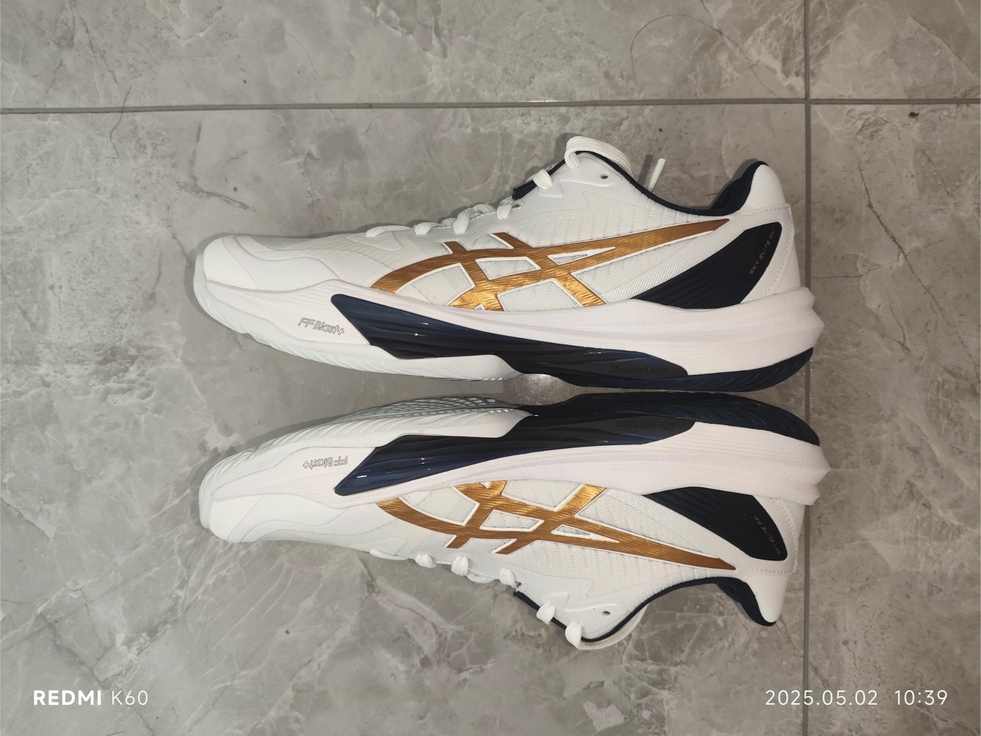 custom review-ASICS Sky Elite FF 3 Low Топ Кроссовки для тренировок Мужской Белый Золото