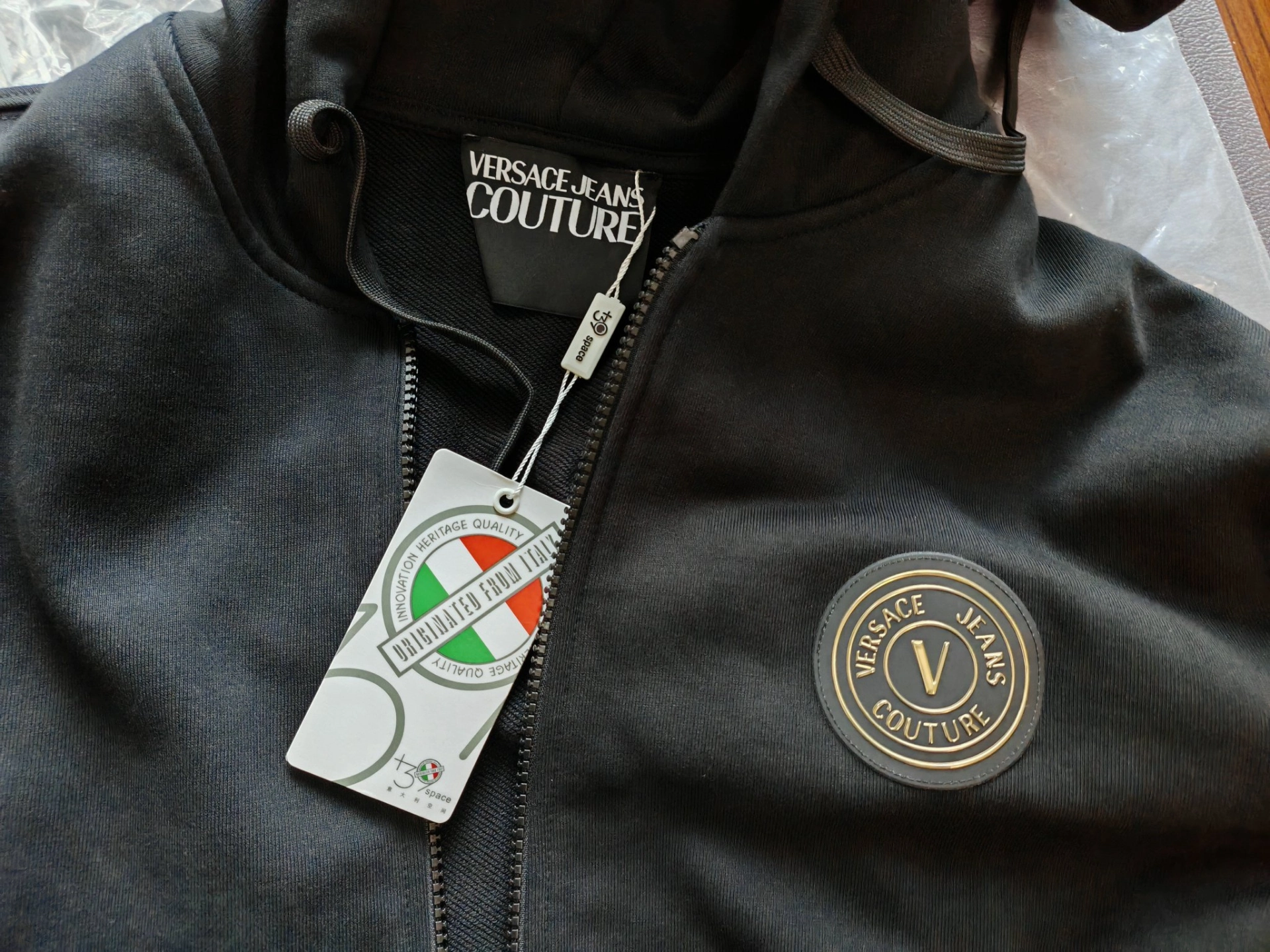 custom review-VERSACE JEANS COUTURE Мужские черные куртки
