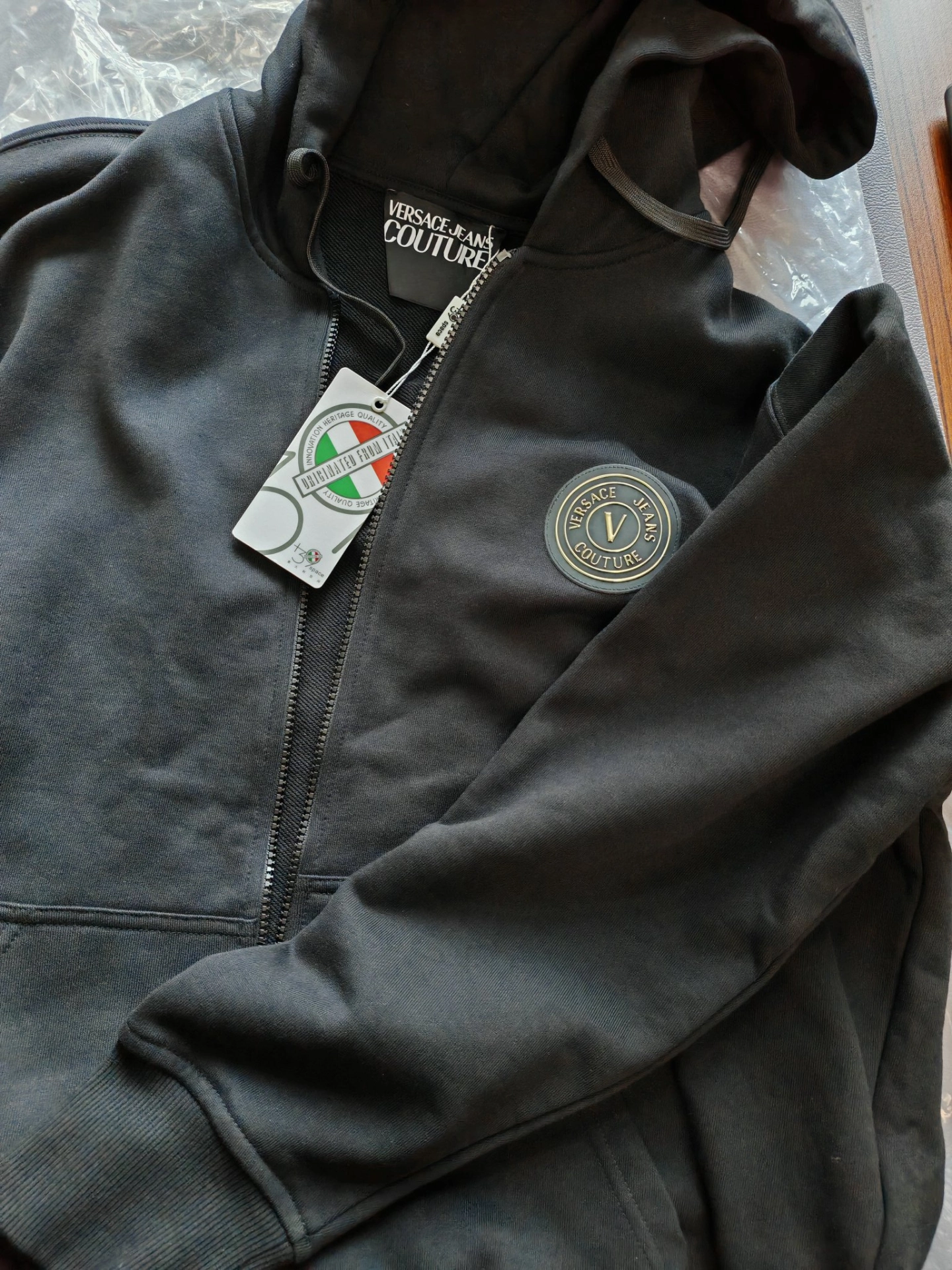 custom review-VERSACE JEANS COUTURE Мужские черные куртки