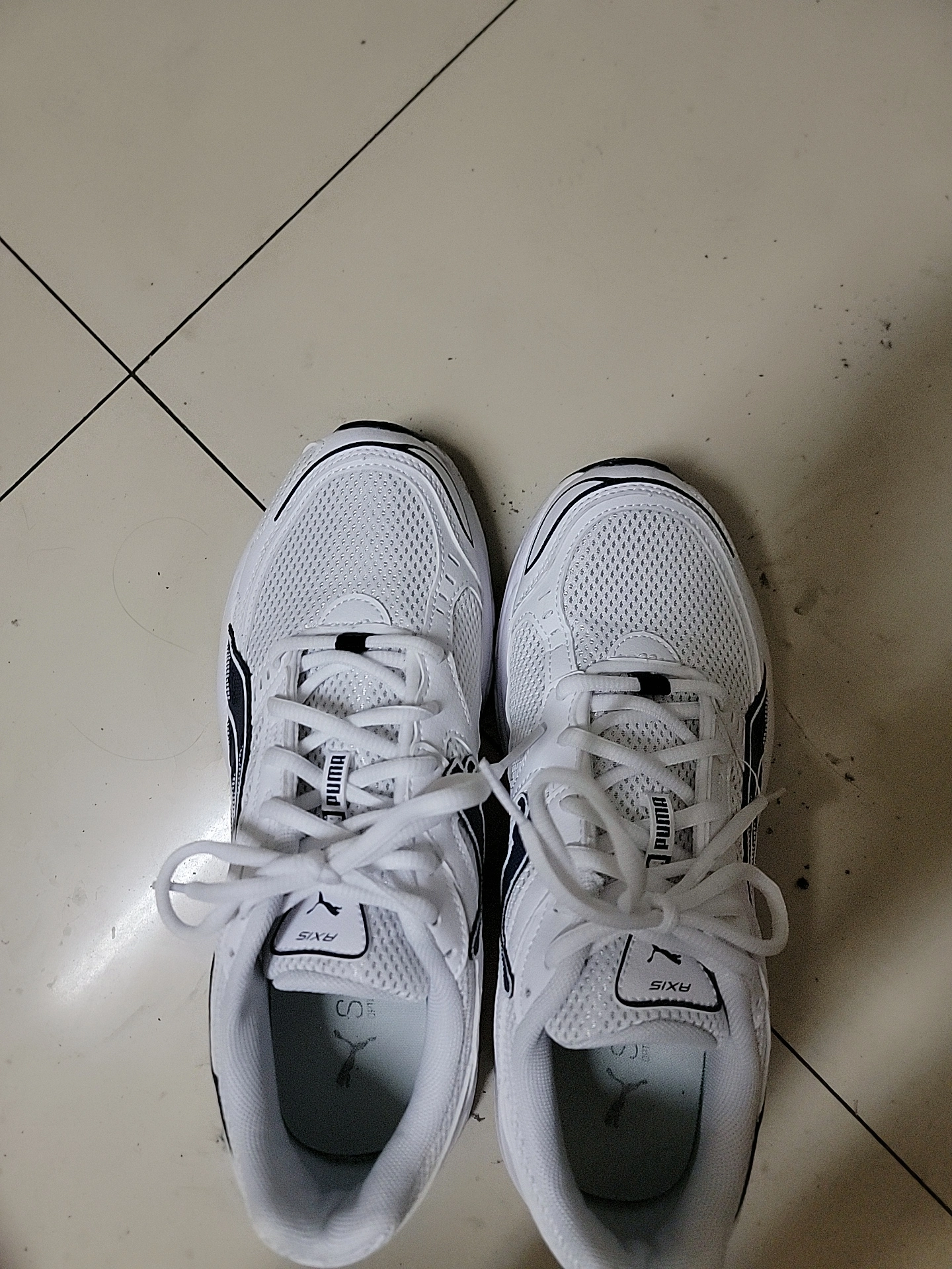 custom review-Puma Axis Сетка Slip-Resistant Abrasion-Resistant Низкий Топ Softfoam+ Повседневные Беговые Кроссовки Унисекс Белые