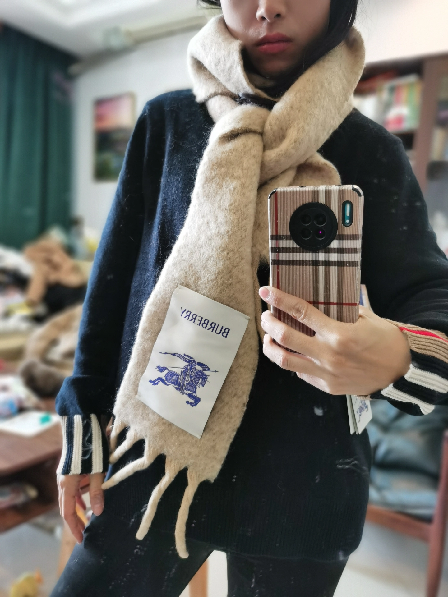 custom review-Burberry Трикотаж Женский Черный