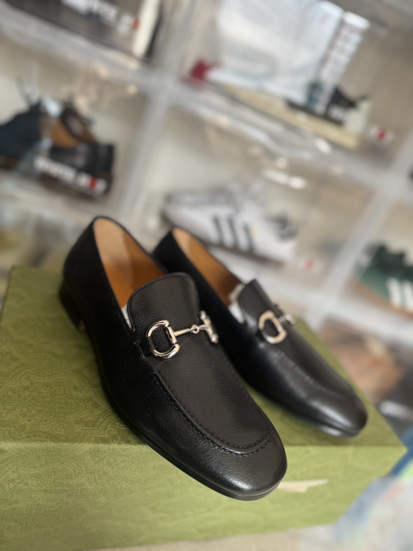 custom review-GUCCI Horsebit Застежка Повседневная Обувь Мужская Черная