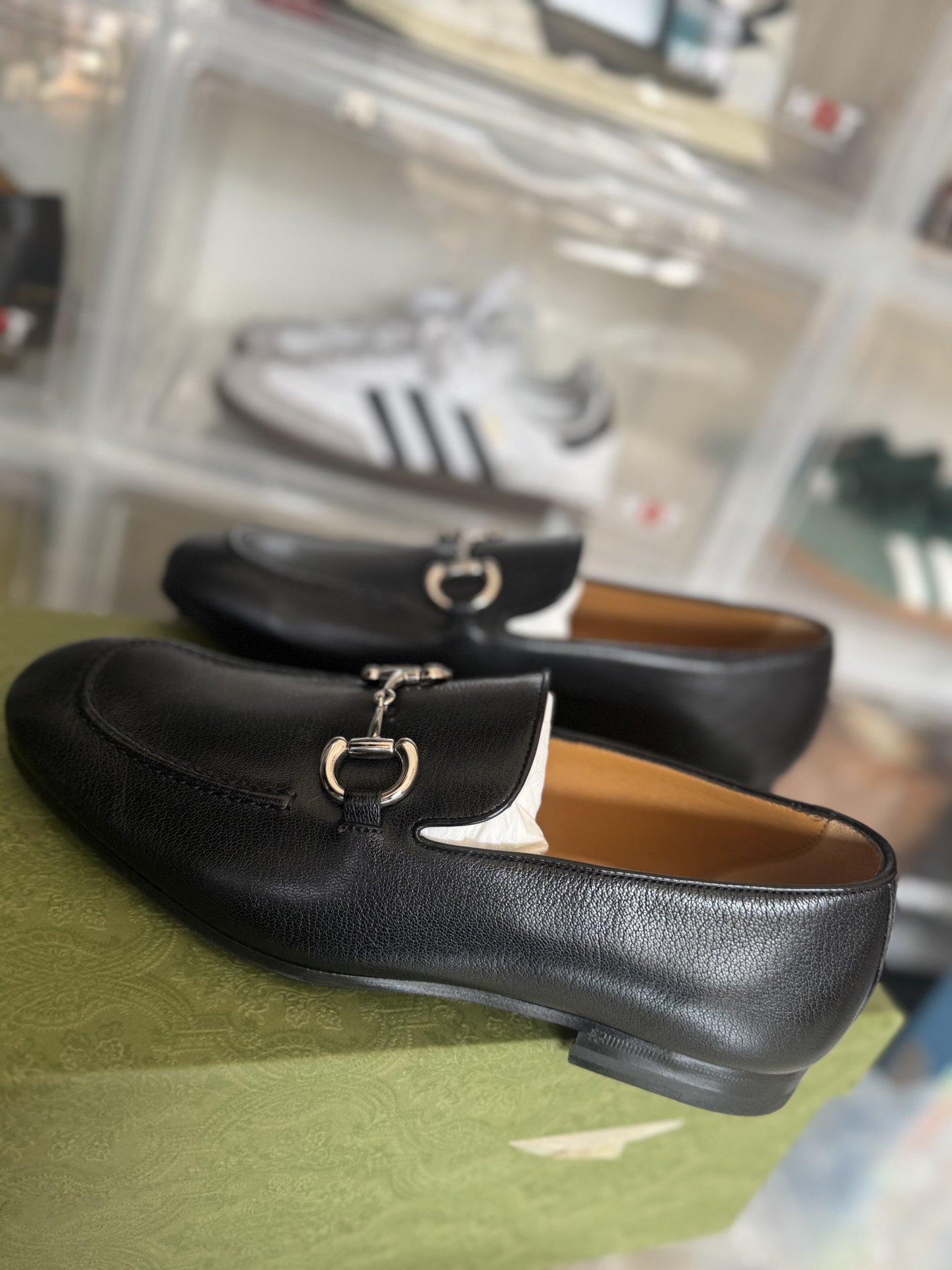 custom review-GUCCI Horsebit Застежка Повседневная Обувь Мужская Черная