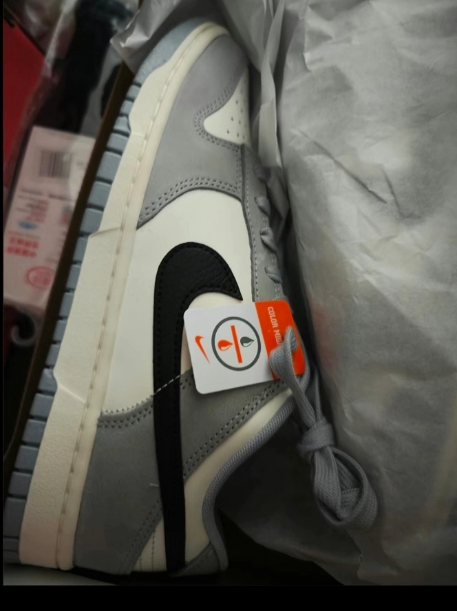 custom review-Nike Dunk Slip-on Устойчивый к истиранию Низкий Топ Скейтбординг Мужской Серый