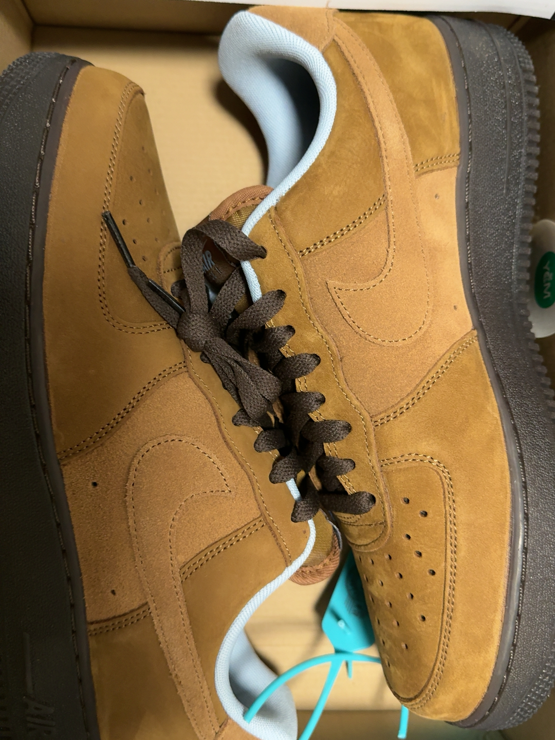 custom review-Nike Air FORCE 1 Slip-on Устойчивый к истиранию Низкий Топ Скейтбординг Кроссовки Унисекс Коричневый