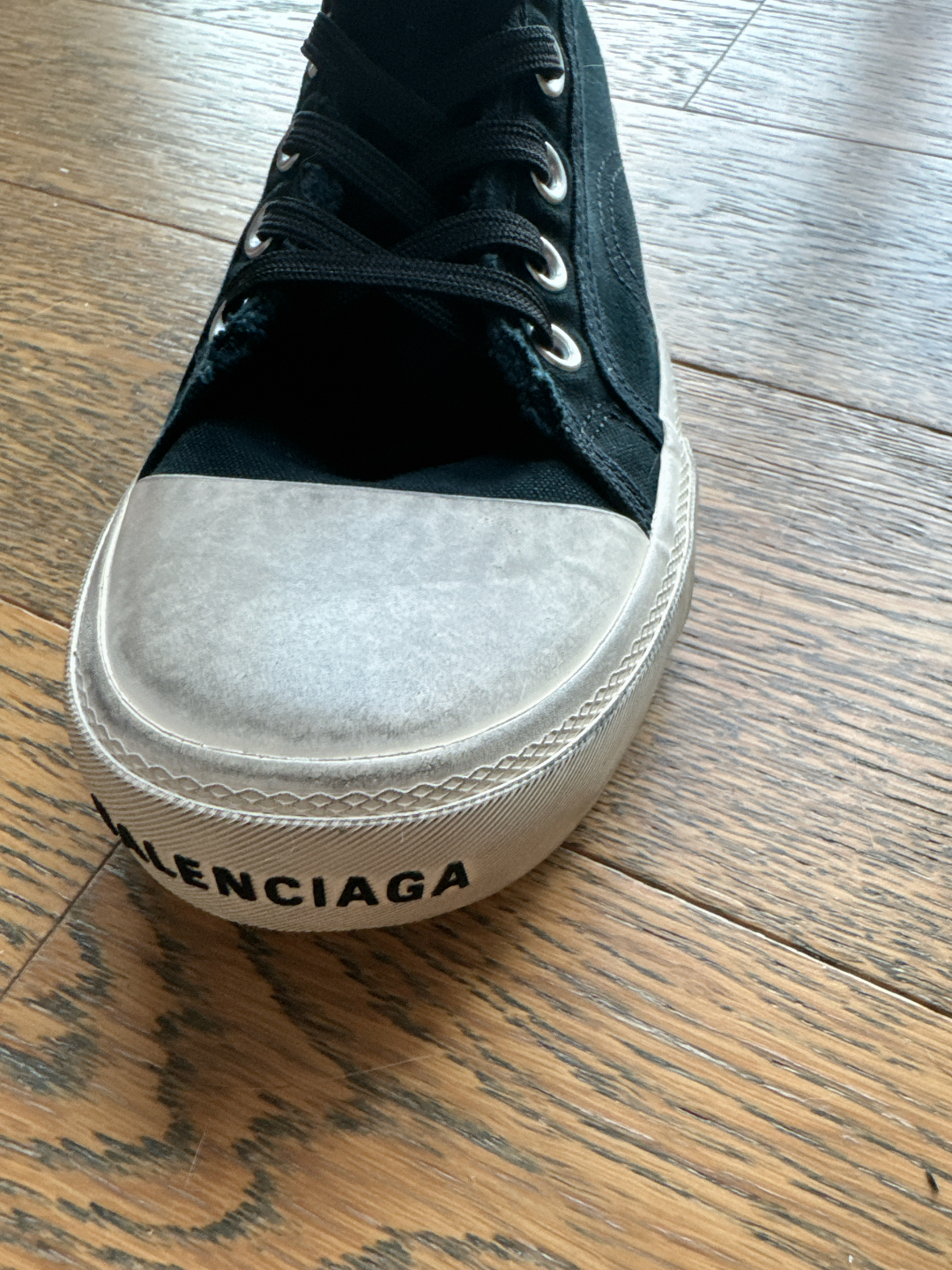 custom review-Balenciaga Париж Стильные Скейтбординги Мужской Черный Потертый