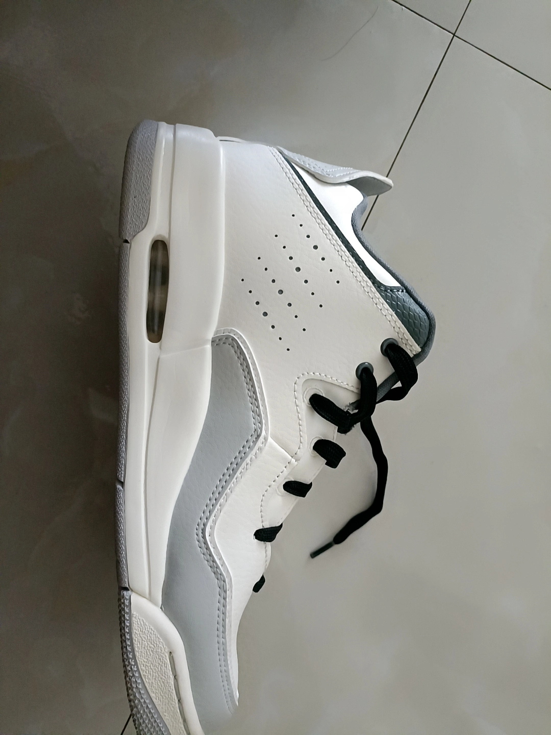 custom review-Джордан Courtside 23 Амортизаторы Slip-resistant MID Топ Винтажные баскетбольные кроссовки Мужской Серый Белый