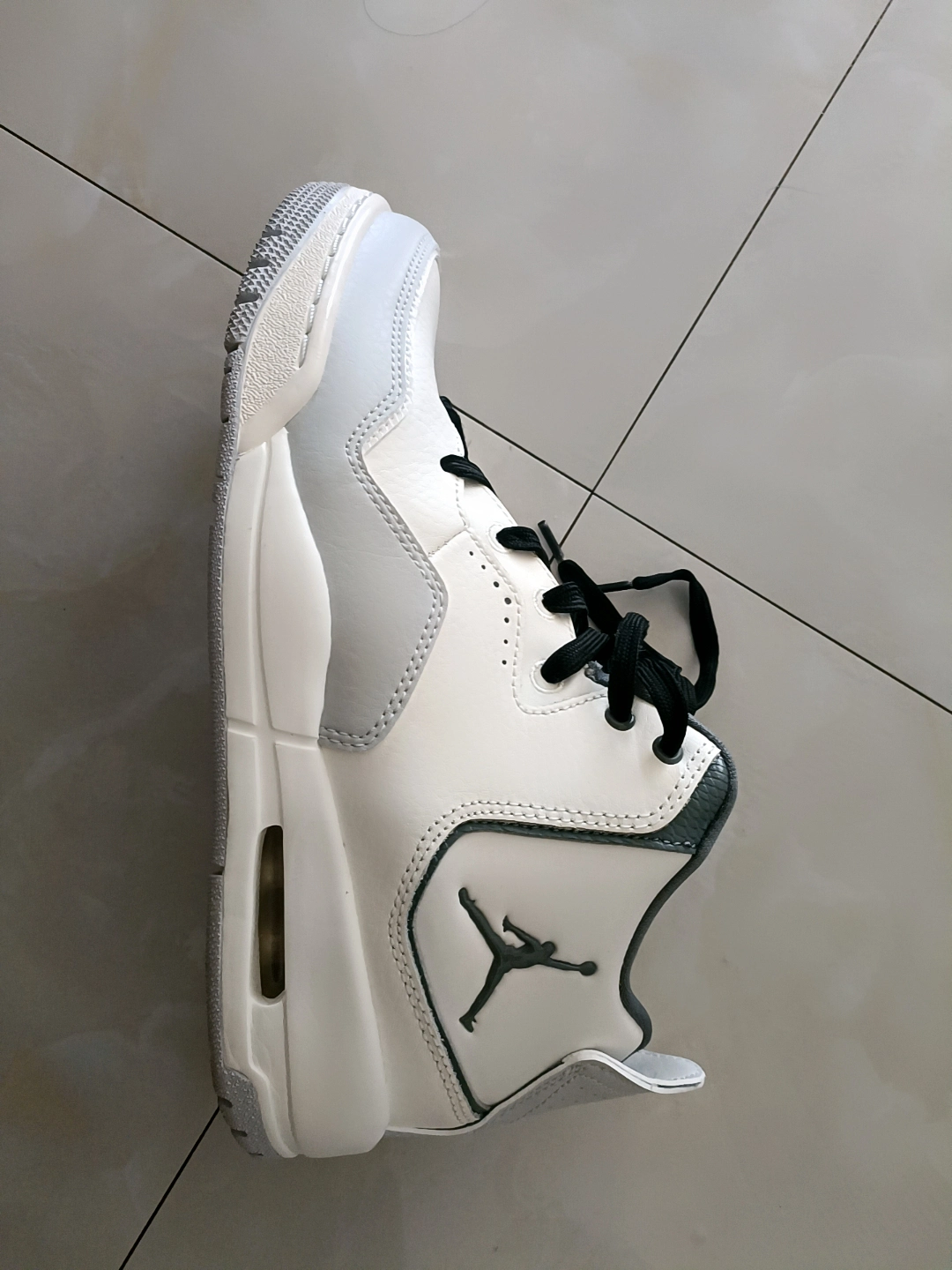 custom review-Джордан Courtside 23 Амортизаторы Slip-resistant MID Топ Винтажные баскетбольные кроссовки Мужской Серый Белый