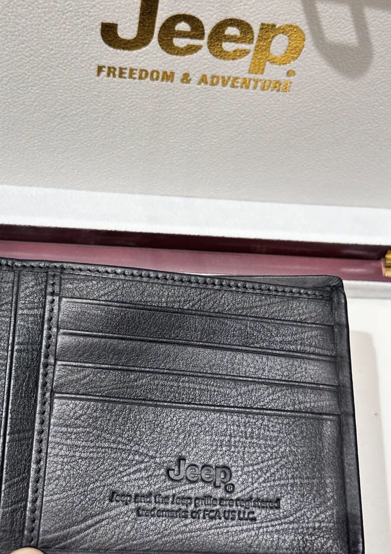 custom review-Jeep Натуральная кожа мягкая коровья кожа кошелек для монет мужской черный