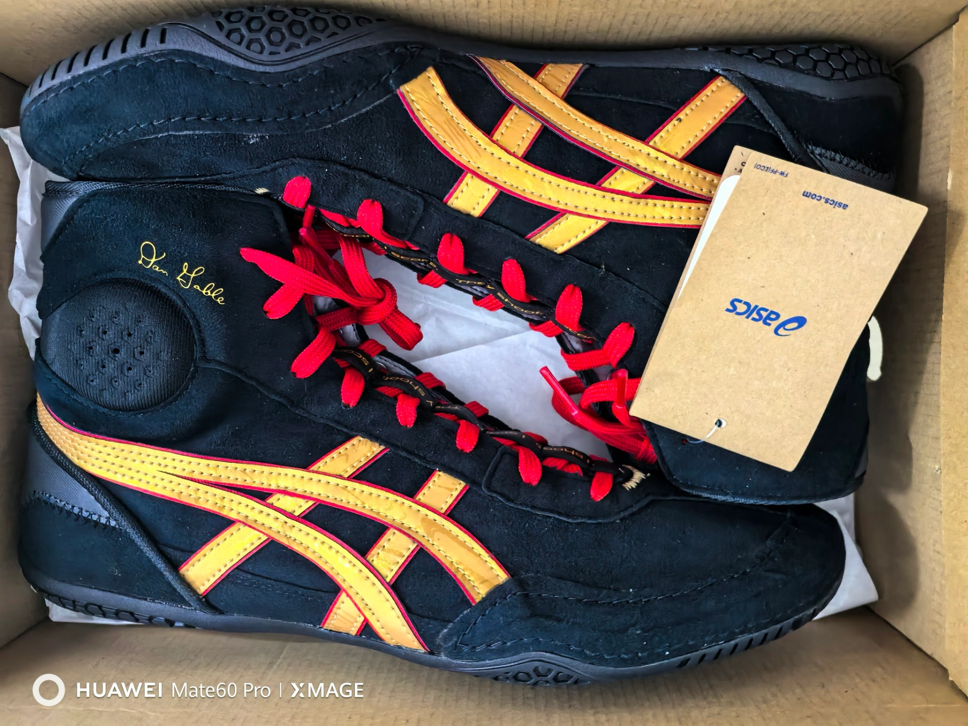 custom review-Asics Износостойкие Высокие Кроссовки для тренировок Унисекс Черный Золотой