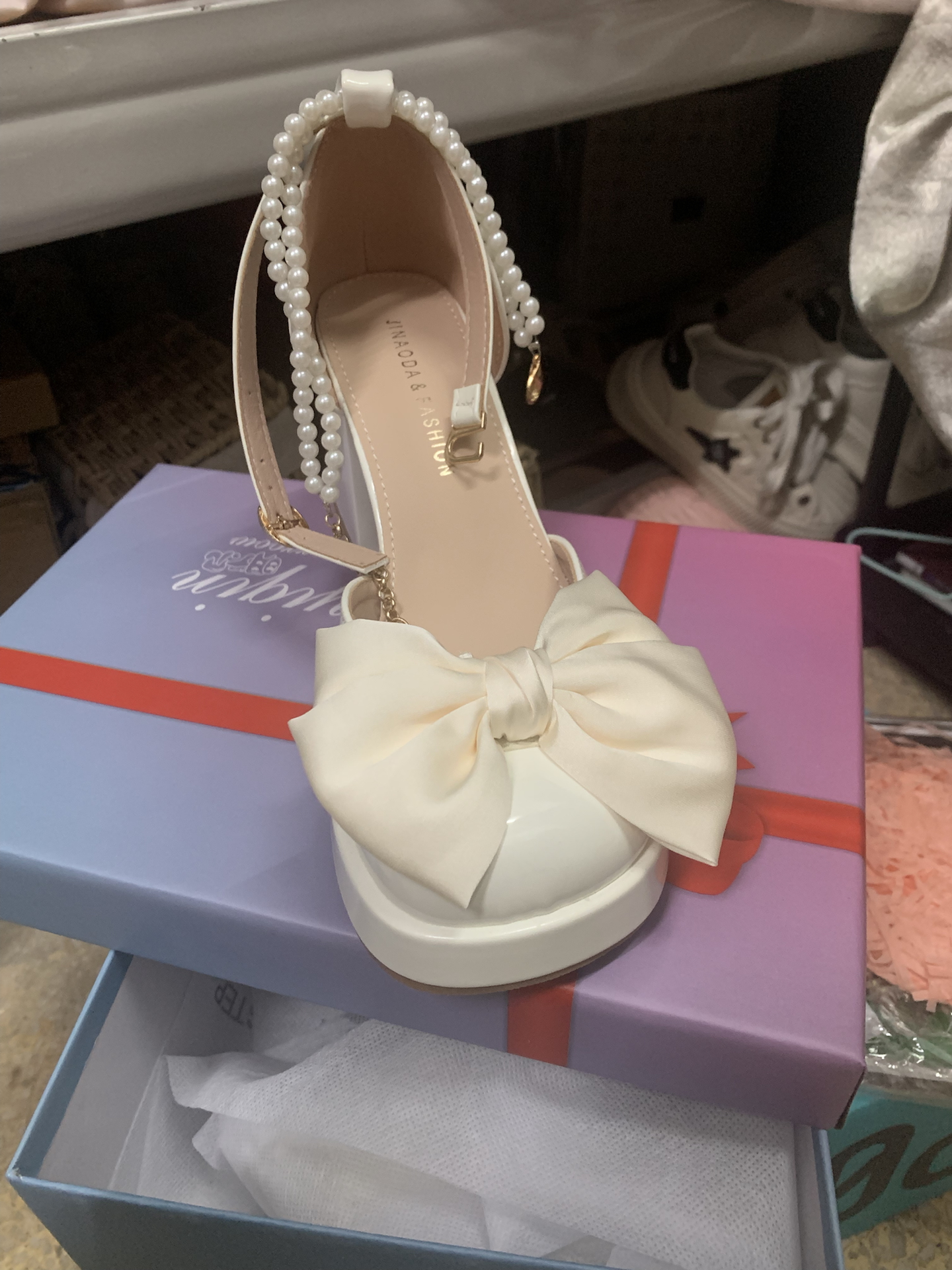 custom review-YIYIQIN Грубый каблук Туфли Мэри Джейн 7 см Женские