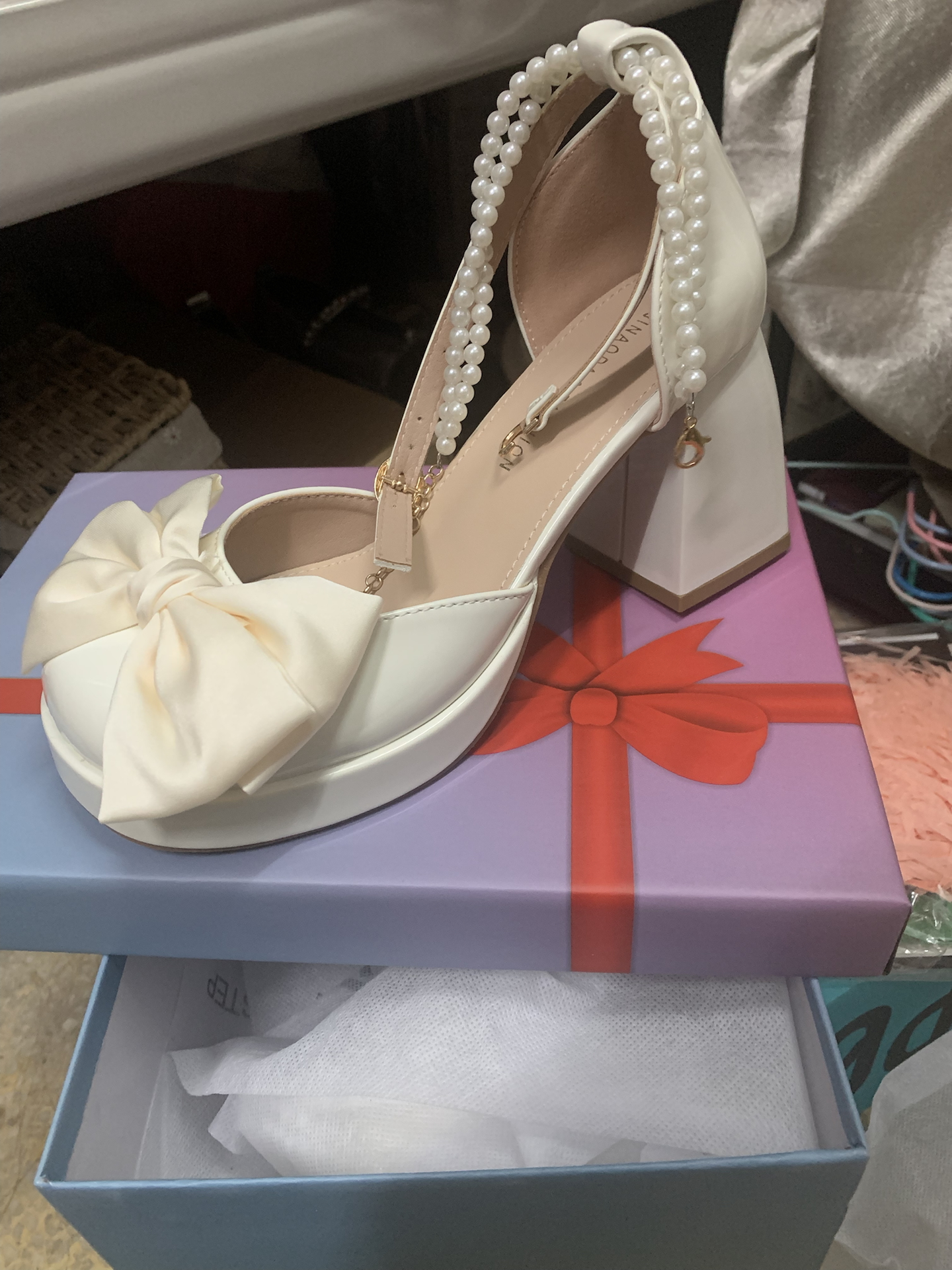 custom review-YIYIQIN Грубый каблук Туфли Мэри Джейн 7 см Женские