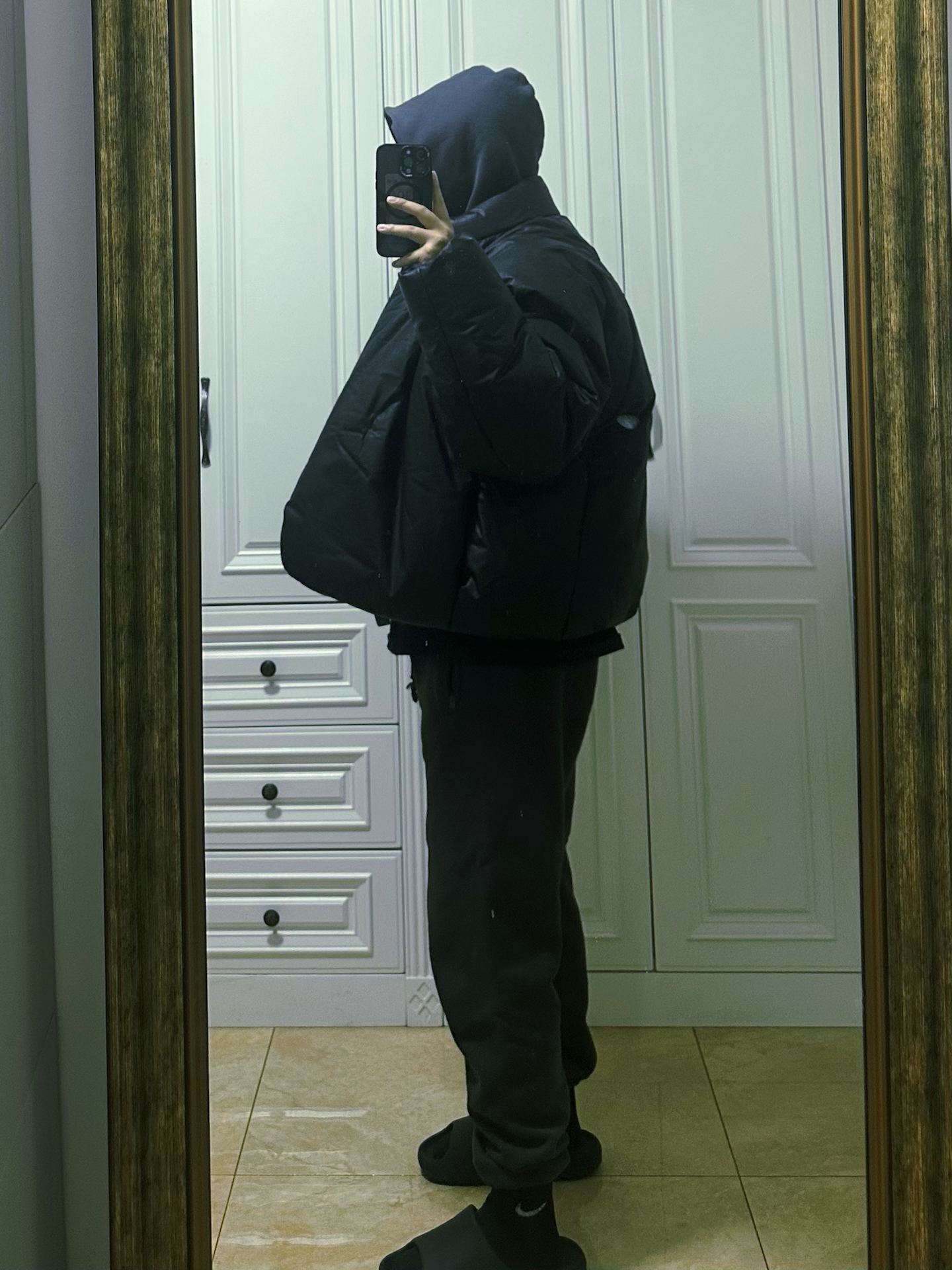 custom review-YEEZY x Gap X Balenciaga Хлопковый пуховик Унисекс Черный