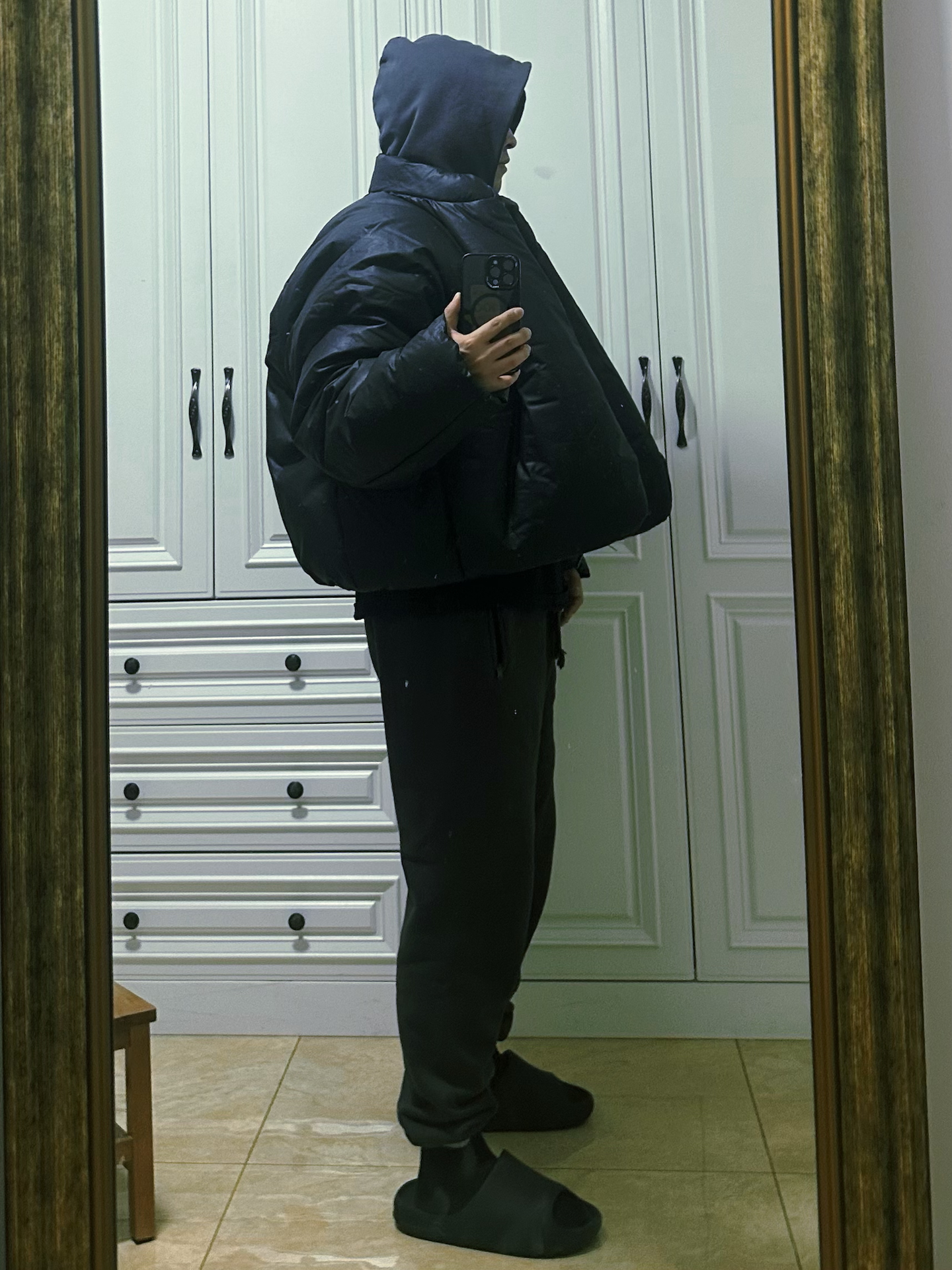 custom review-YEEZY x Gap X Balenciaga Хлопковый пуховик Унисекс Черный