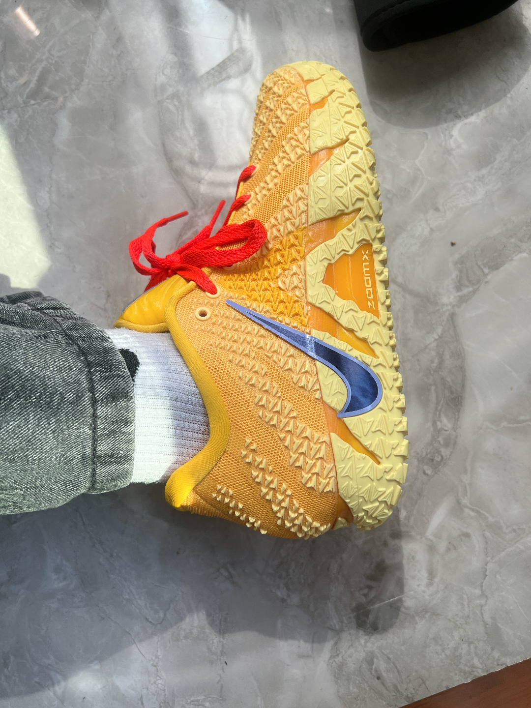 custom review-Nike Ja Morant 3 Дышащие Поддерживающие и Легкие Баскетбольные Кроссовки Унисекс Синий Желтый