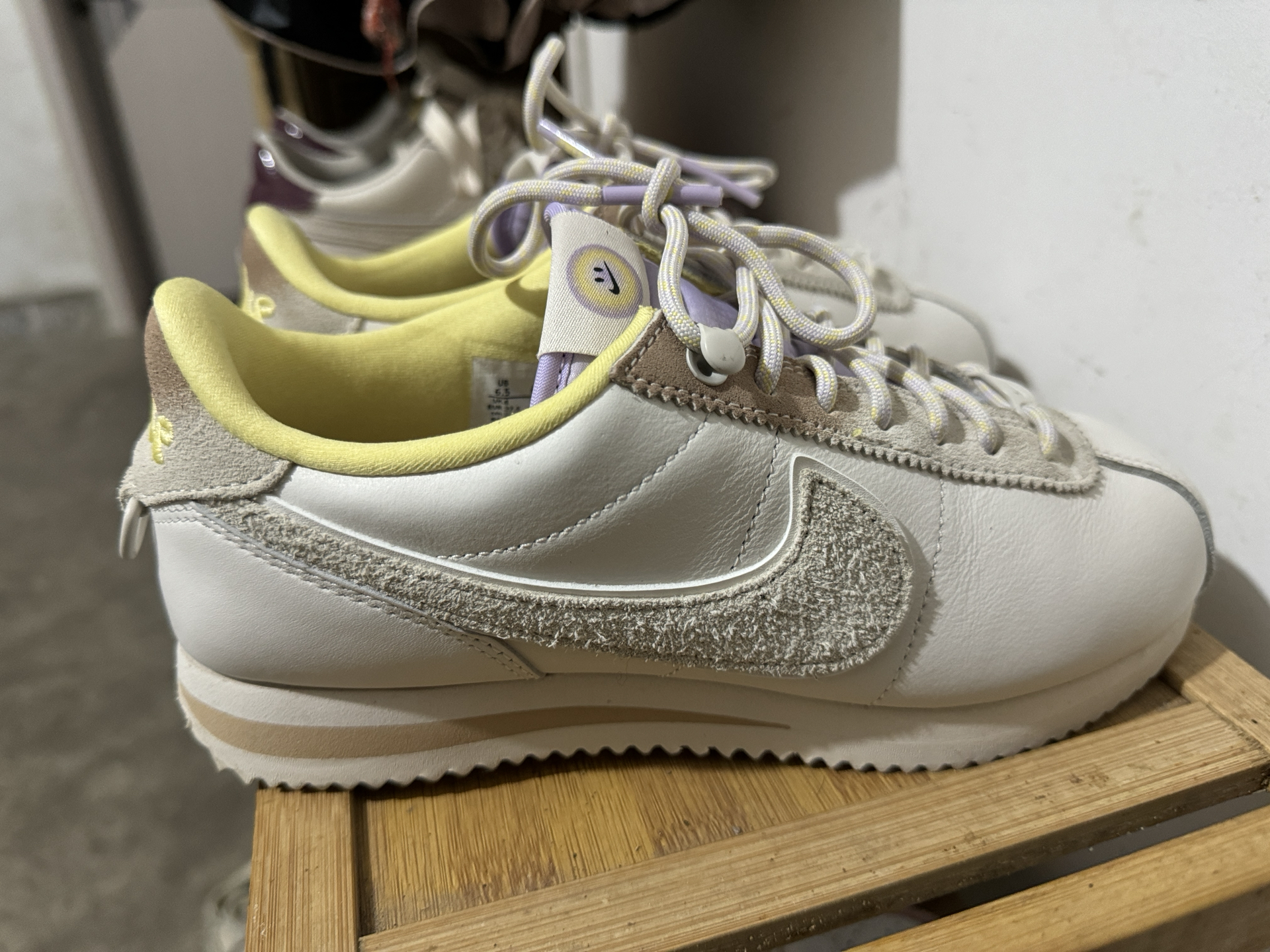 custom review-Nike Cortez 23 Low Топ Беговые кроссовки Унисекс Бежевый Белый Фиолетовый Желтый
